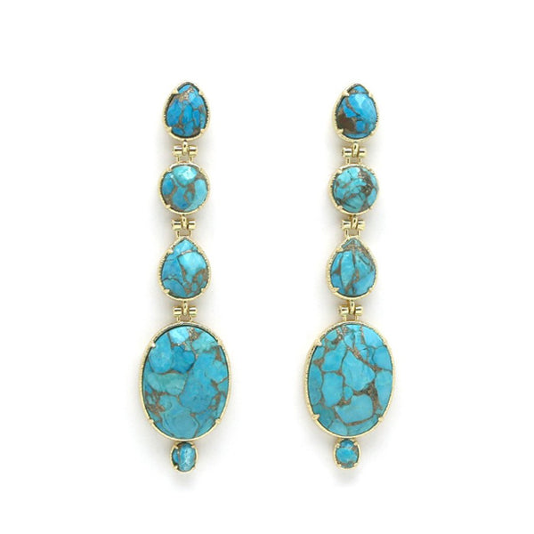 Boucles d’oreilles pendantes "Turquoise Mohave"