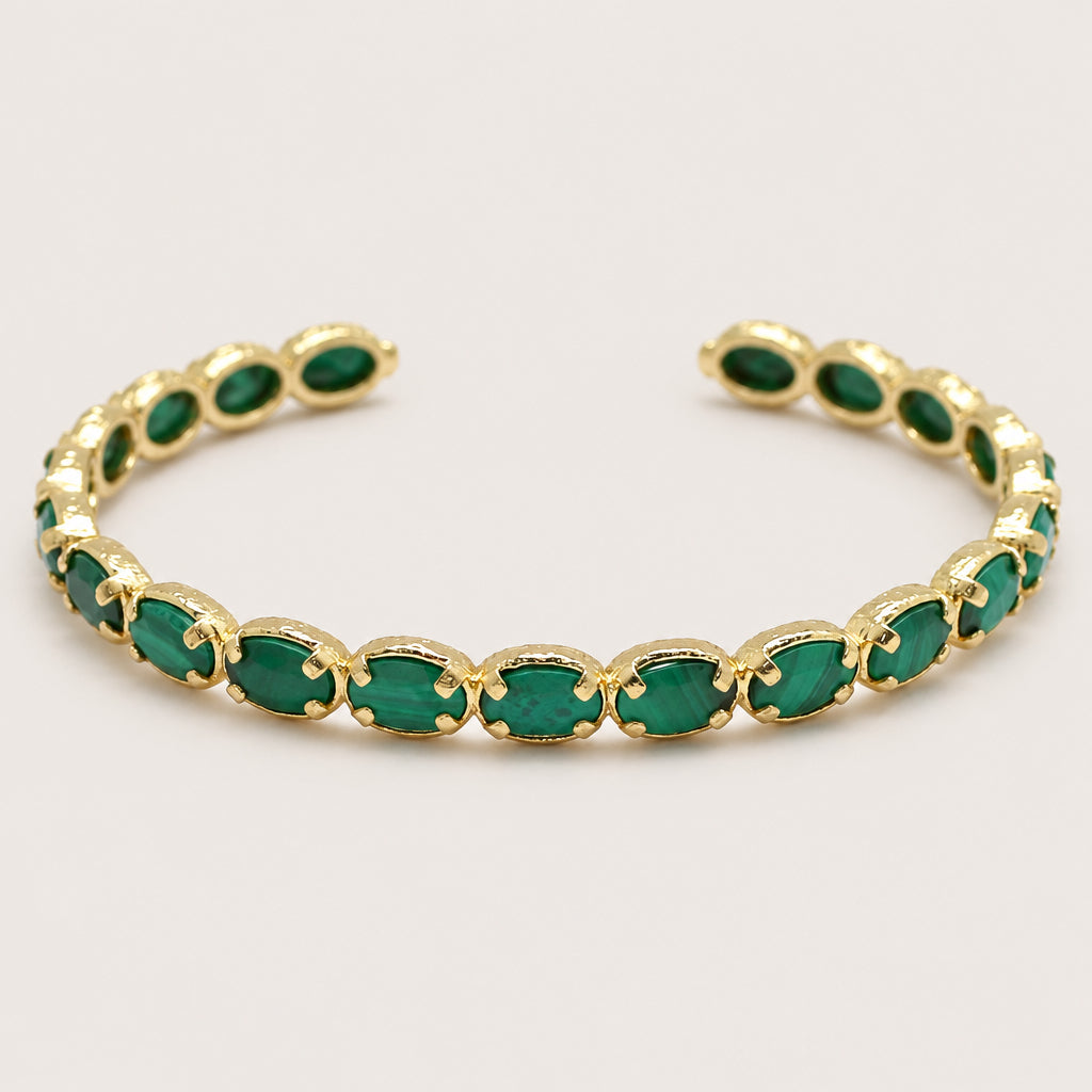 Bracelet Jonc réglable "21 pierres" doré à l'or fin