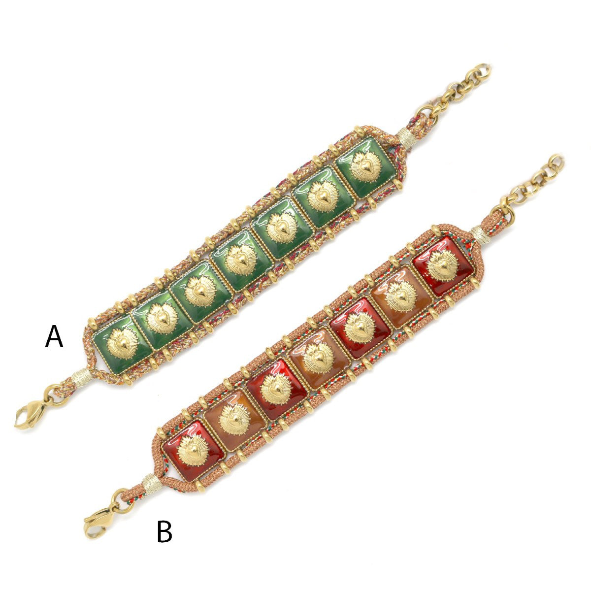 Bracelet Manchette – 7 Cœurs Sacrés