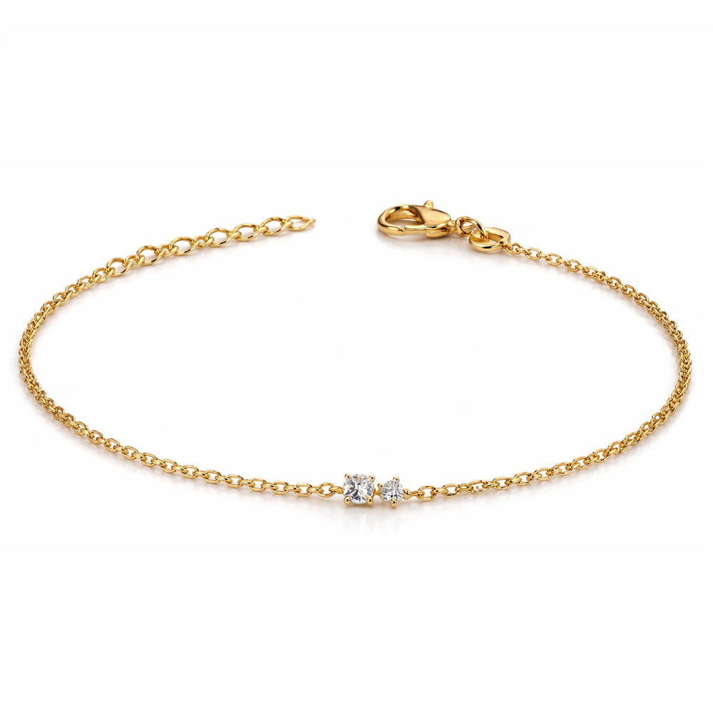 Bracelet « 2 oxydes » plaqué or
