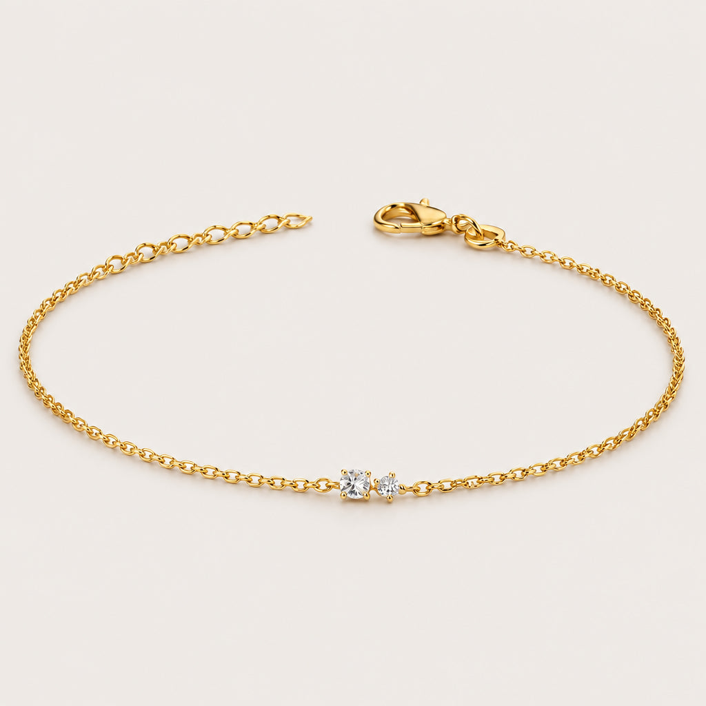 Bracelet « 2 oxydes » plaqué or