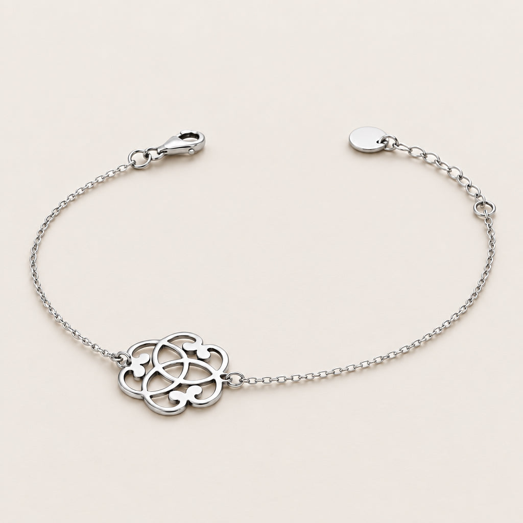 Bracelet "Arabesque" argent 925 rhodié