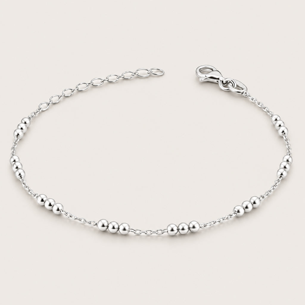 Bracelet "Chainette perlée" argent 925