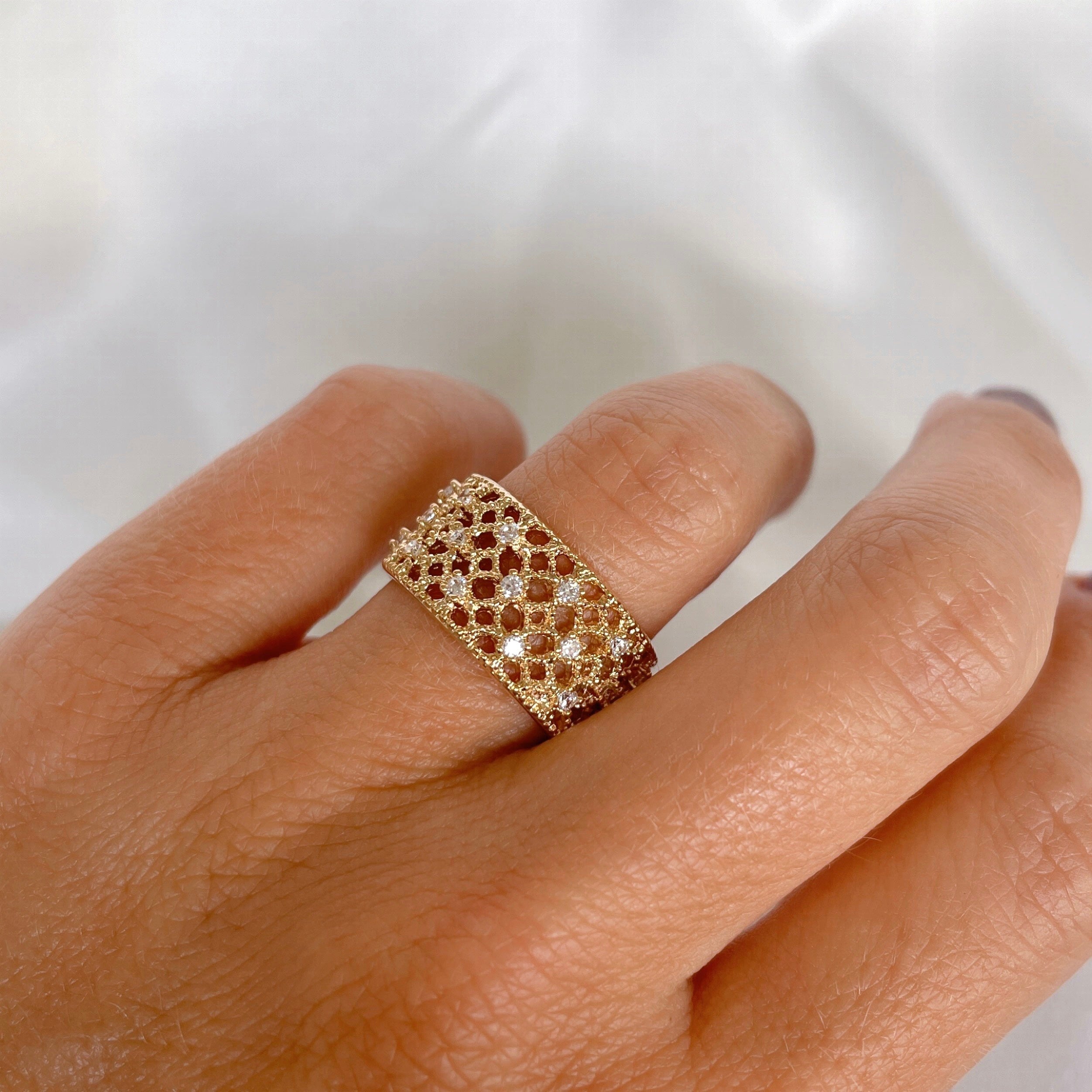 Gold-plated “Venezia” ring