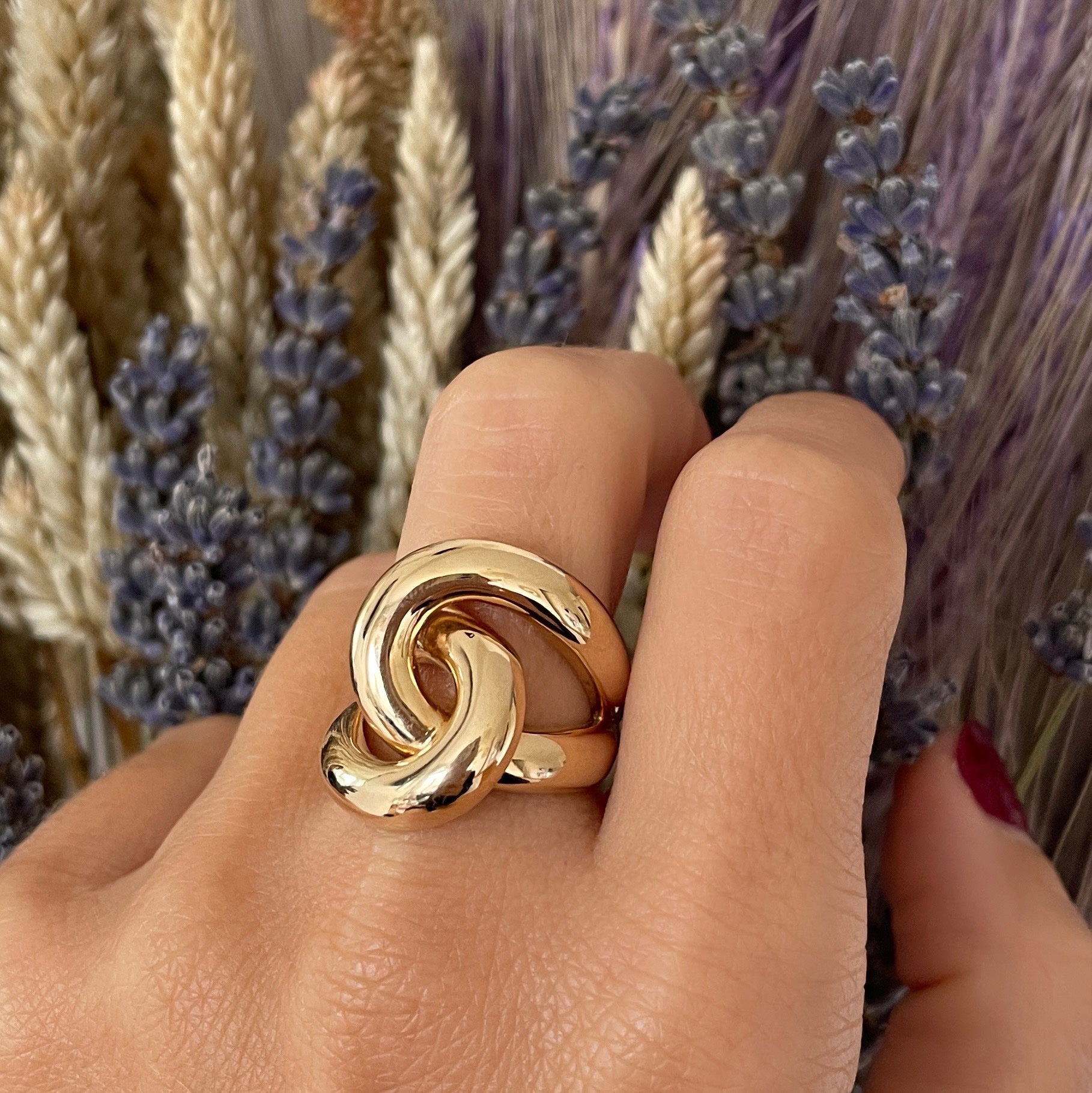 Bague “Entrelacé” plaqué or