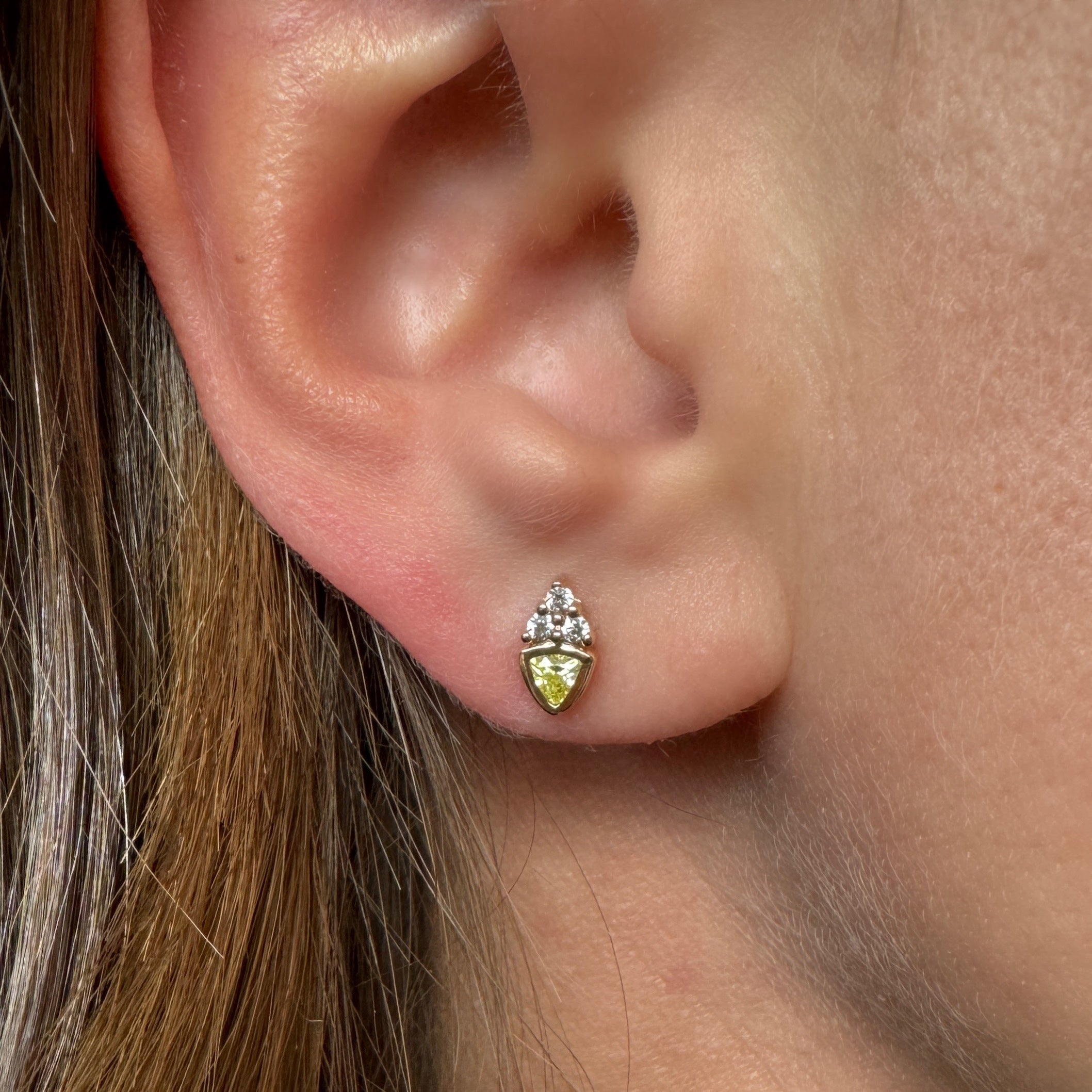 Boucles d'oreilles "Verde" plaqué or