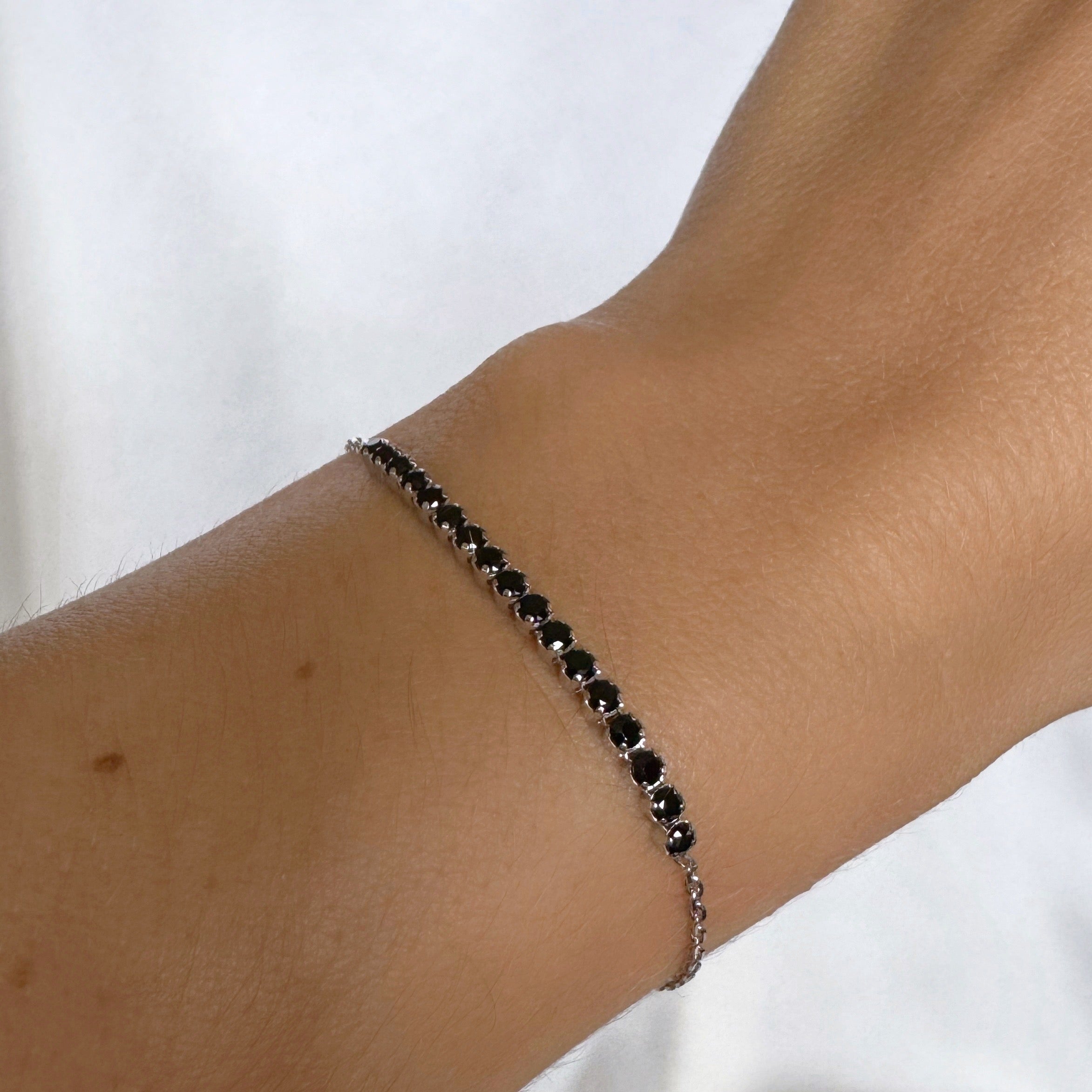 Bracelet « « Cristaux noirs » argent 925