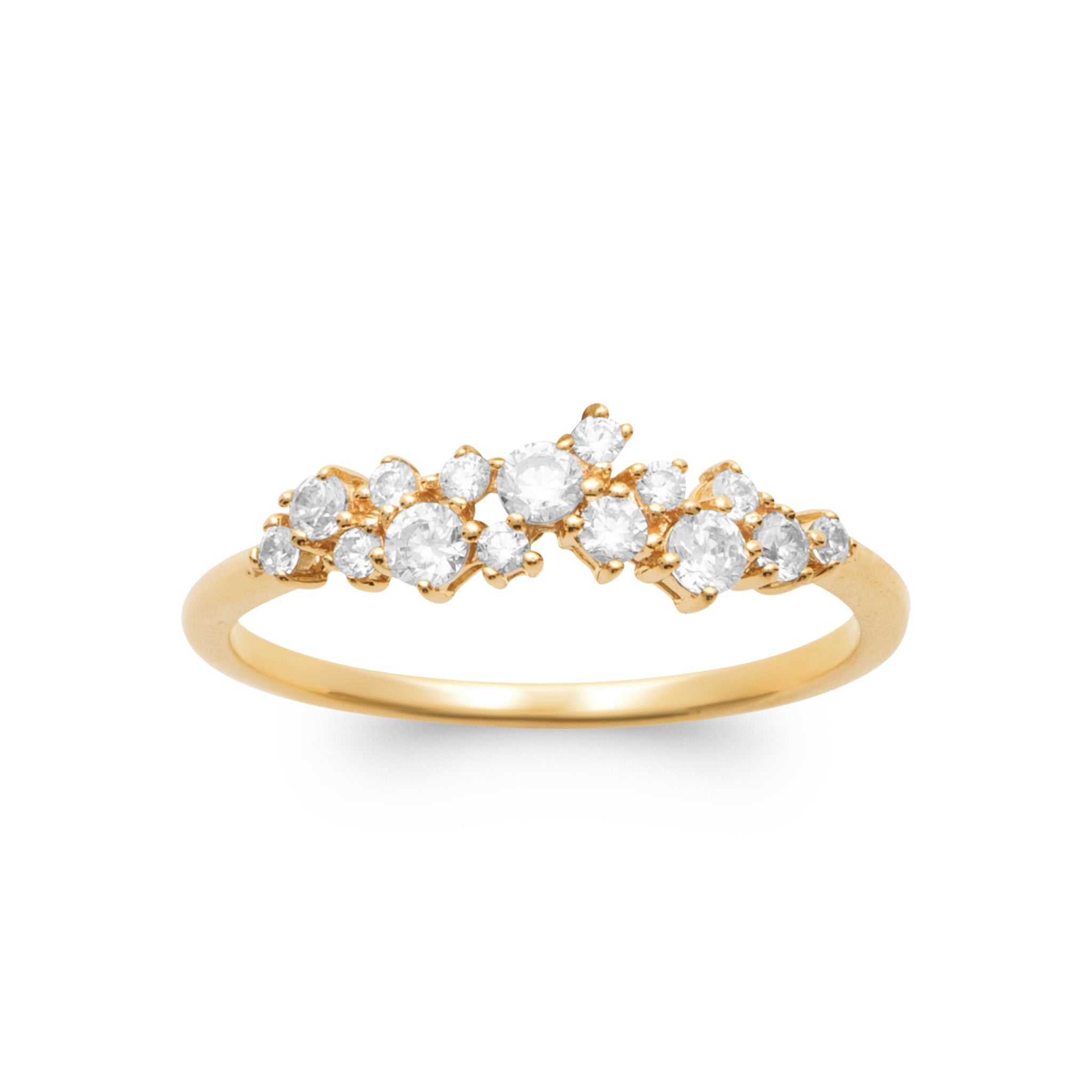 Bague « Voie lactée » plaqué or