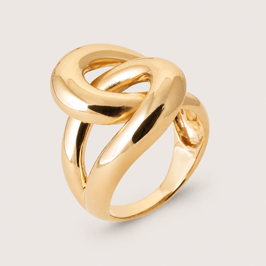 Bague “Entrelacé” plaqué or