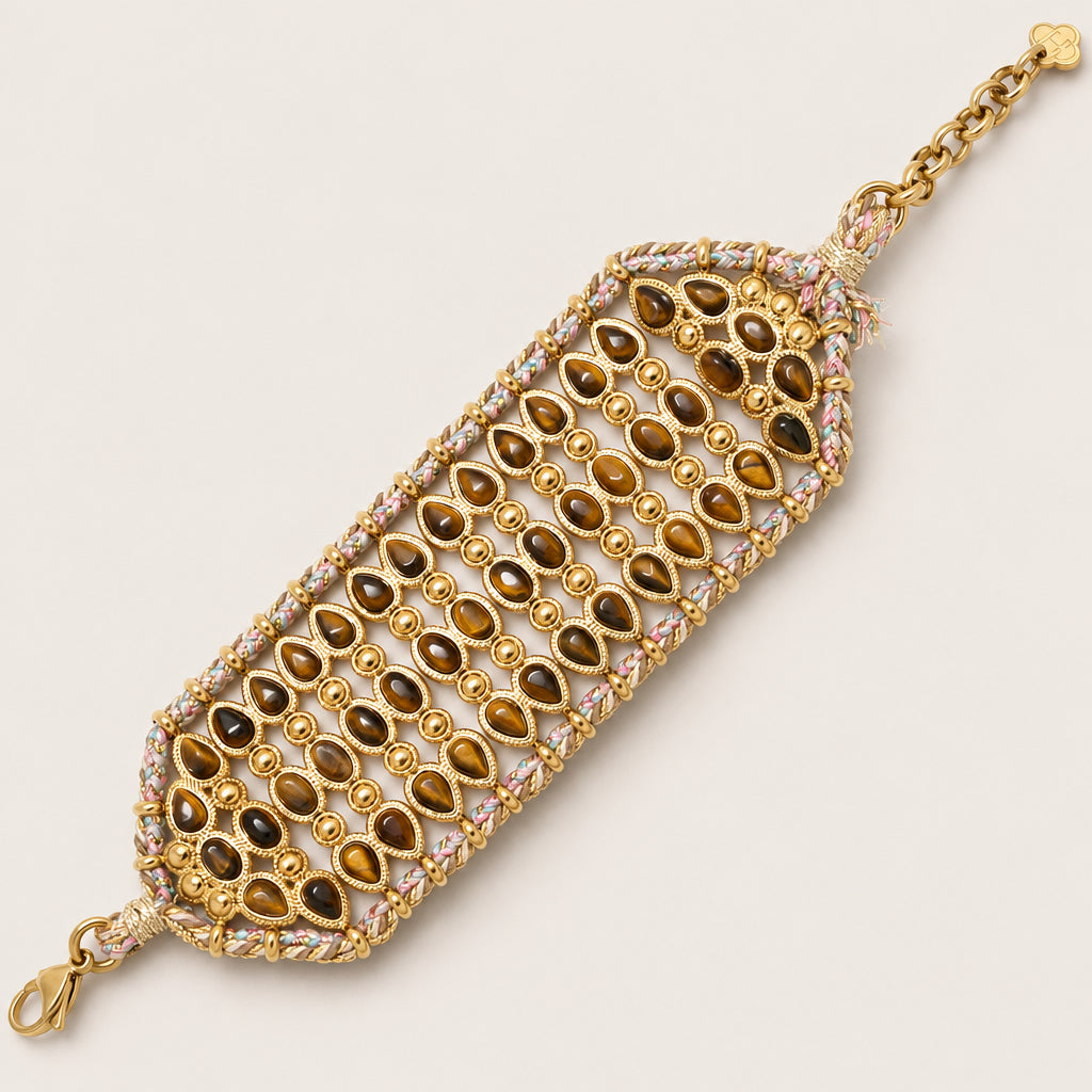 Bracelet « Manchette Œil de Tigre »