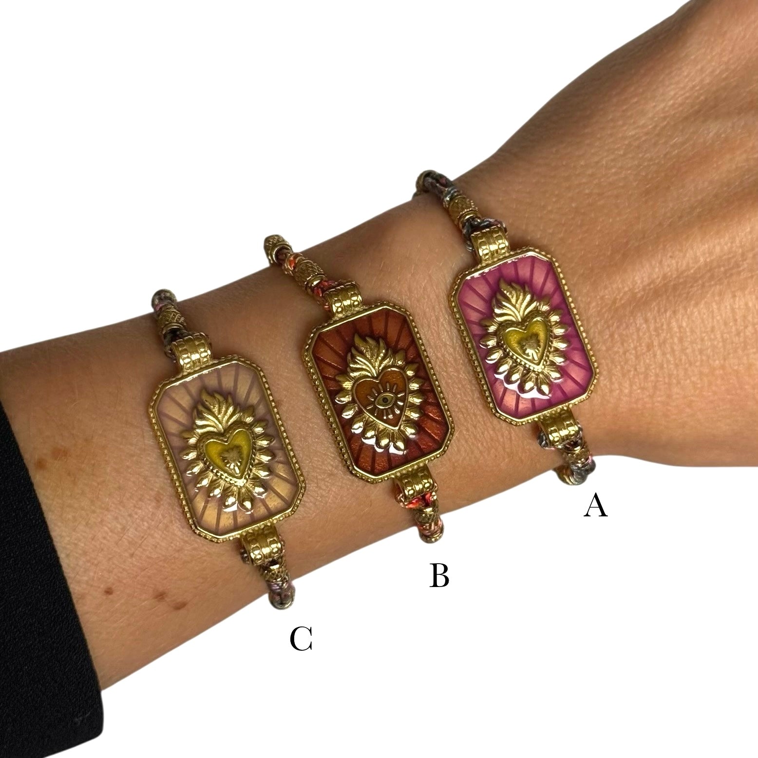 Bracelet émail “Cœur Sacré”