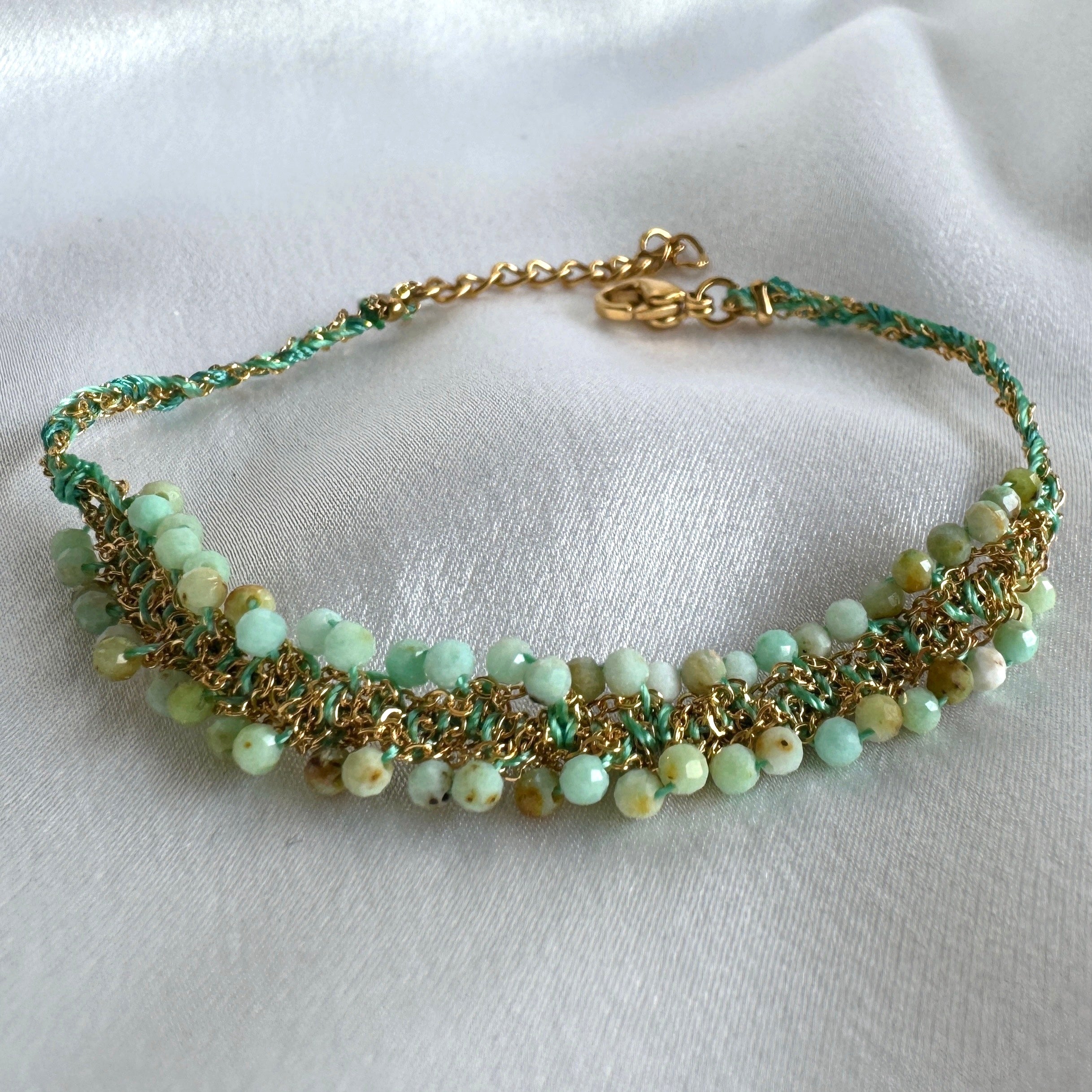 Bracelet « Pierres vert d’eau »