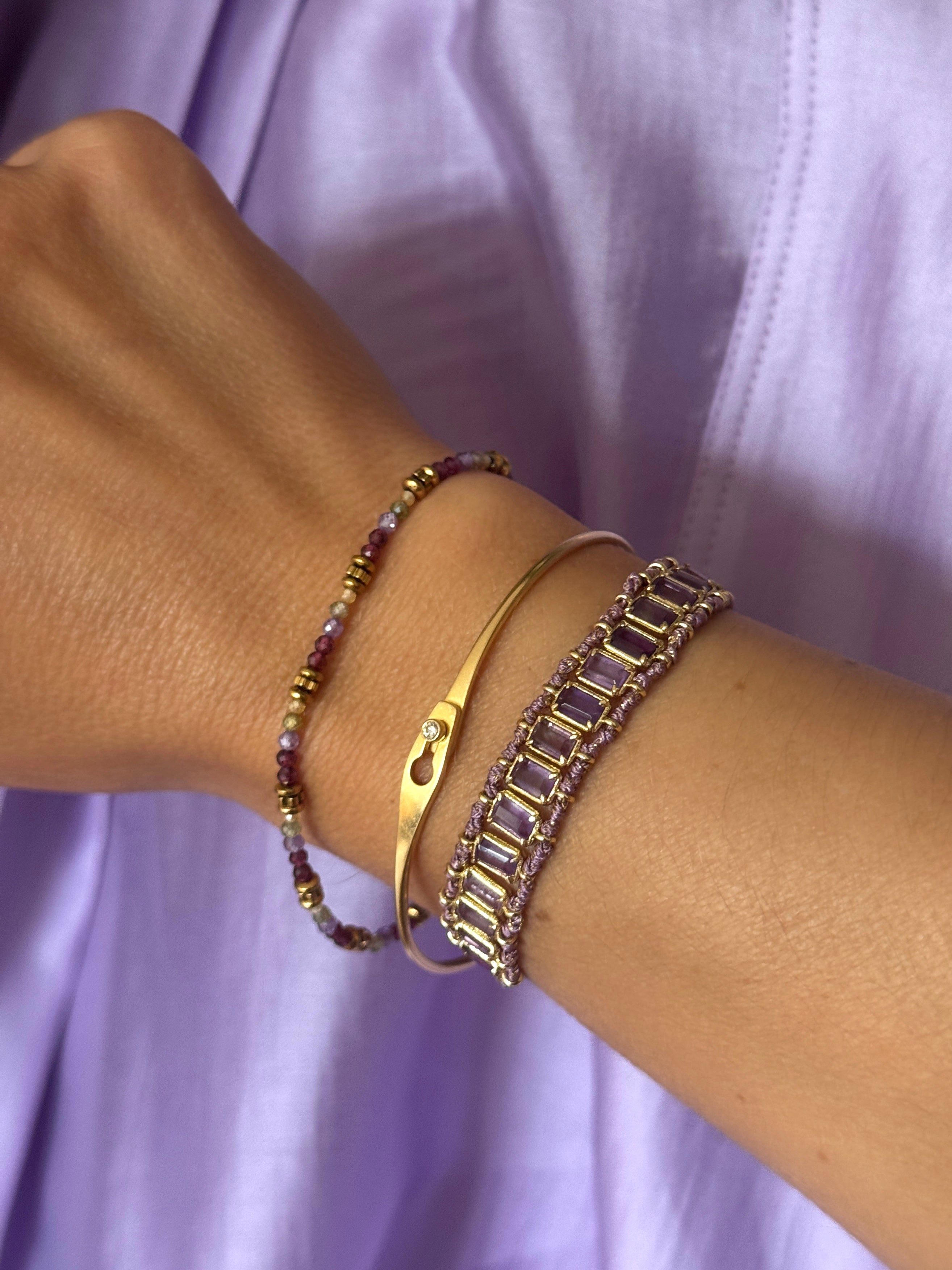 Bracelet « Améthyste » tissé à la