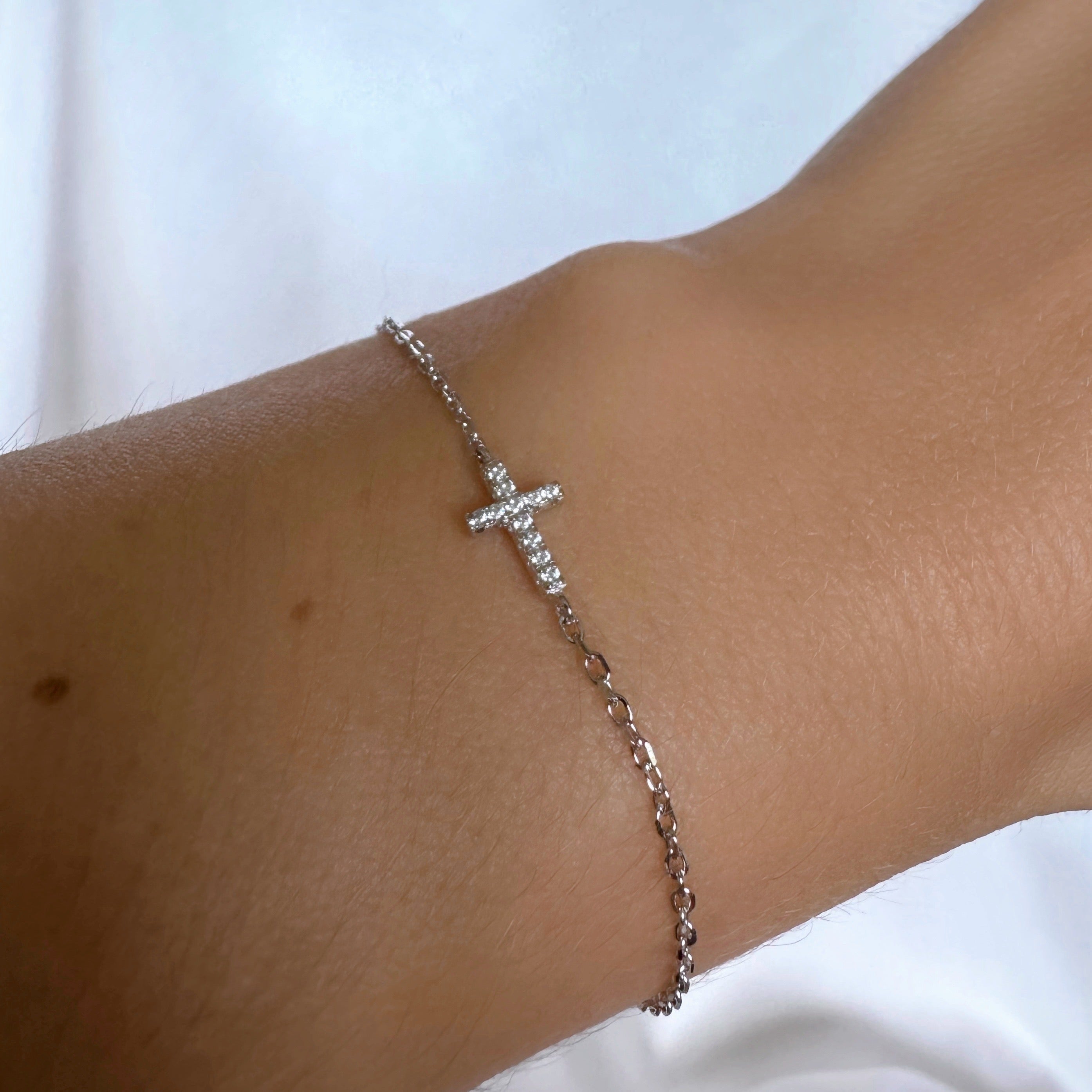 Bracelet « Mini croix » argent 925