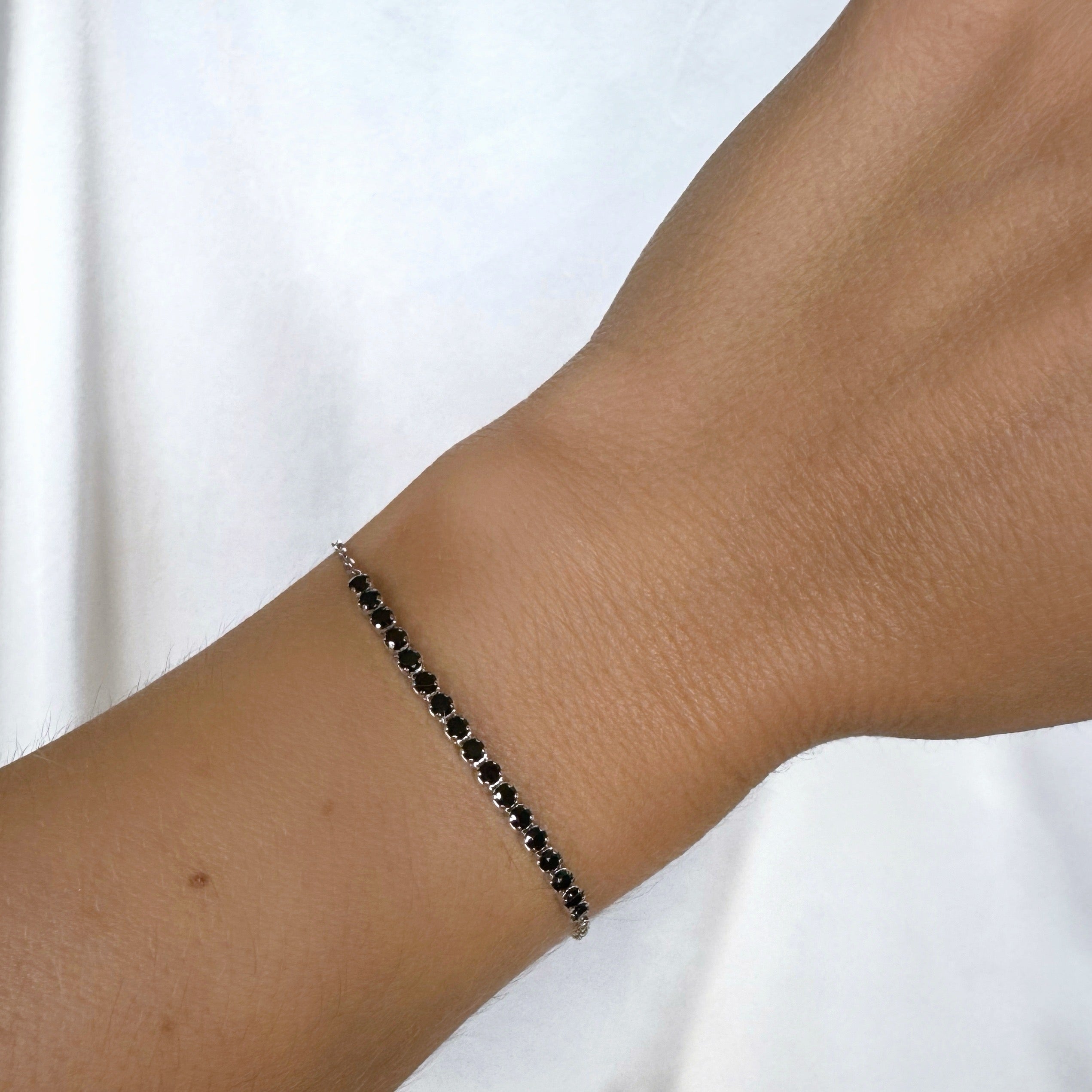 Bracelet « « Cristaux noirs » argent 925