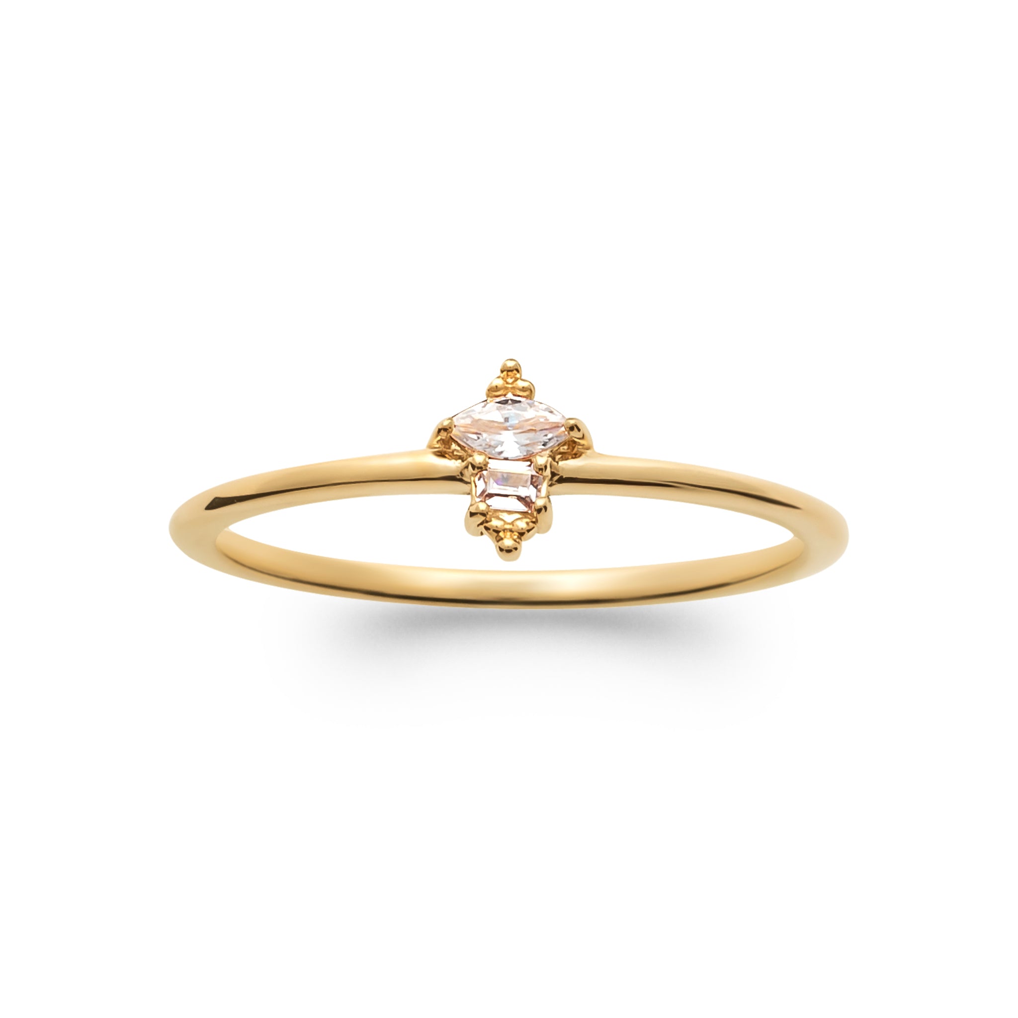 Bague « Elizabeth » plaqué or