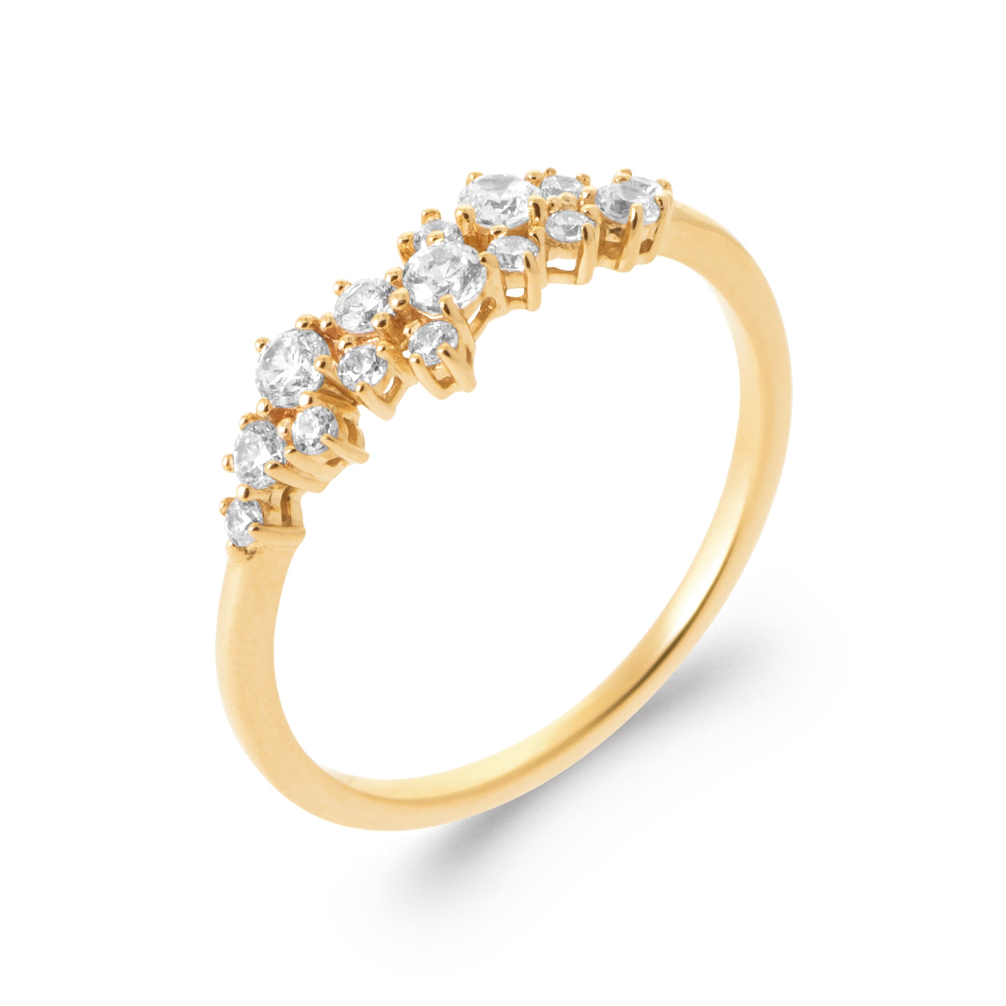 Bague « Voie lactée » plaqué or