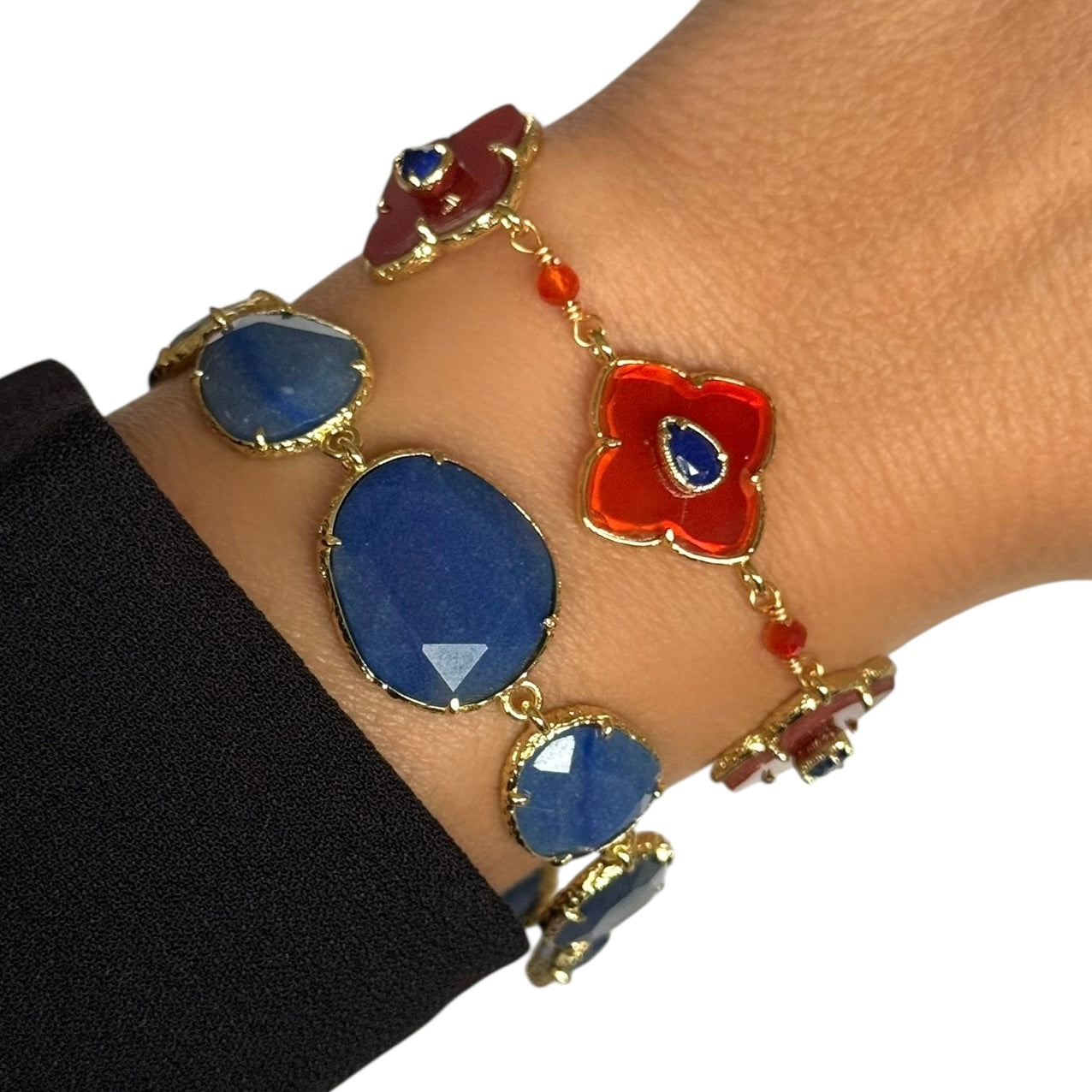 Bracelet « Pierre Aventurine bleue »