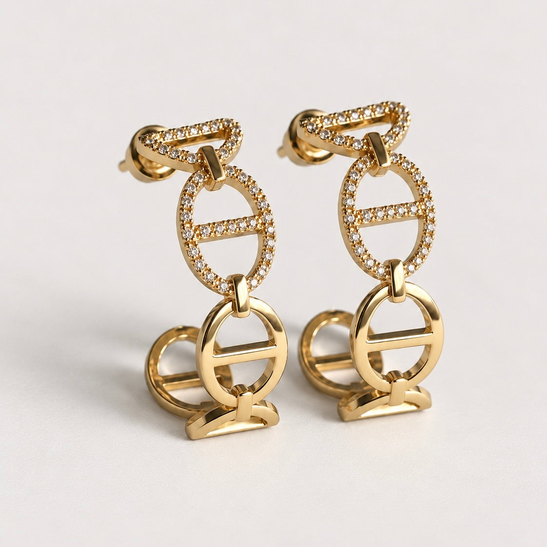 Boucles d’oreilles « Créoles maillons ovales »