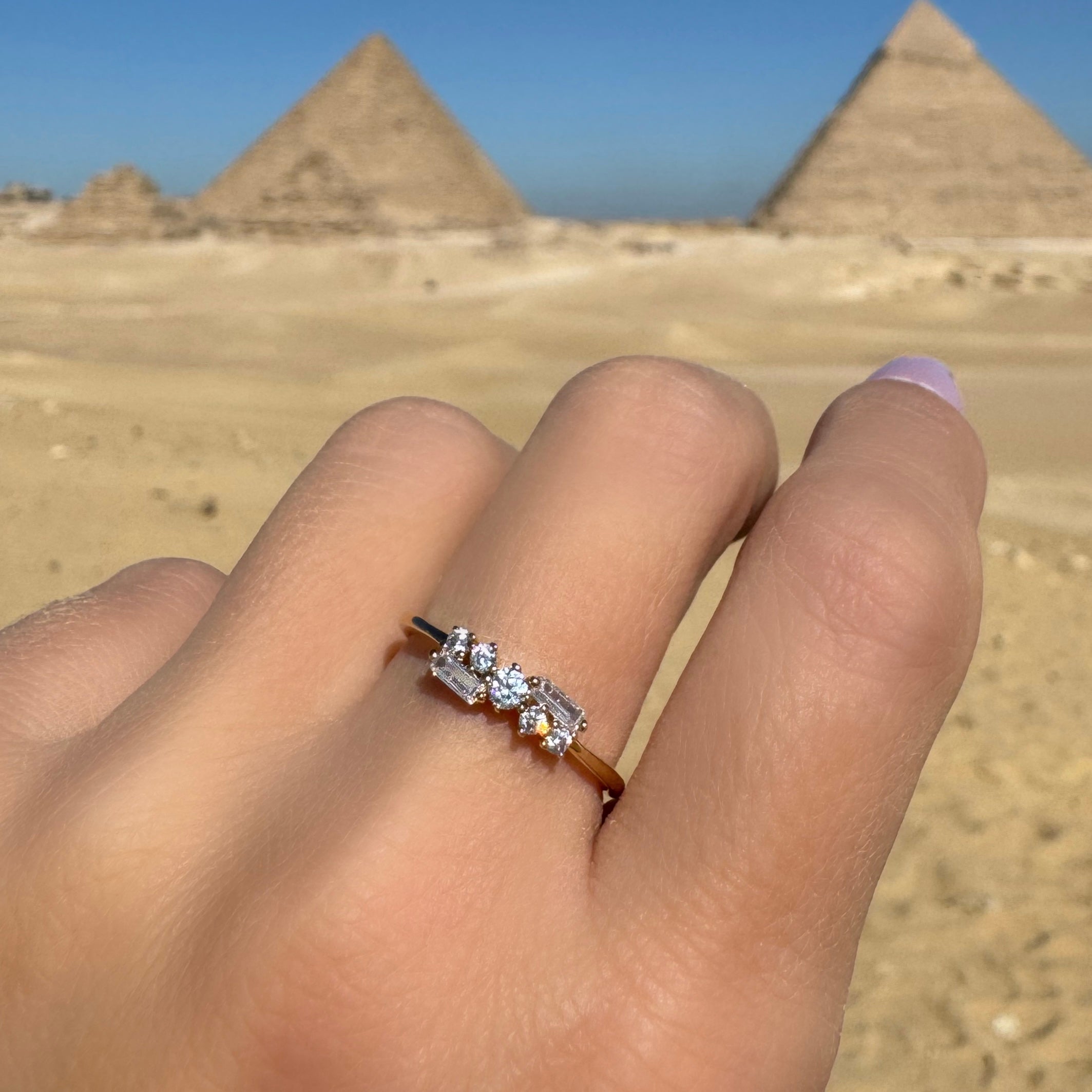 Bague « Anneau serti » plaqué or