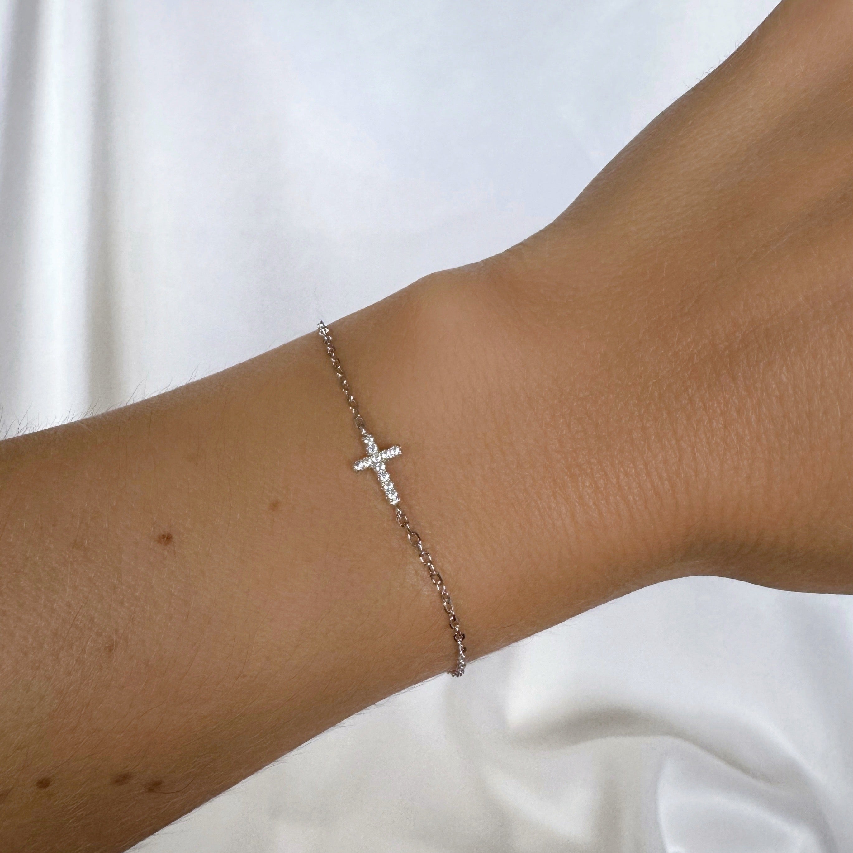 Bracelet « Mini croix » argent 925