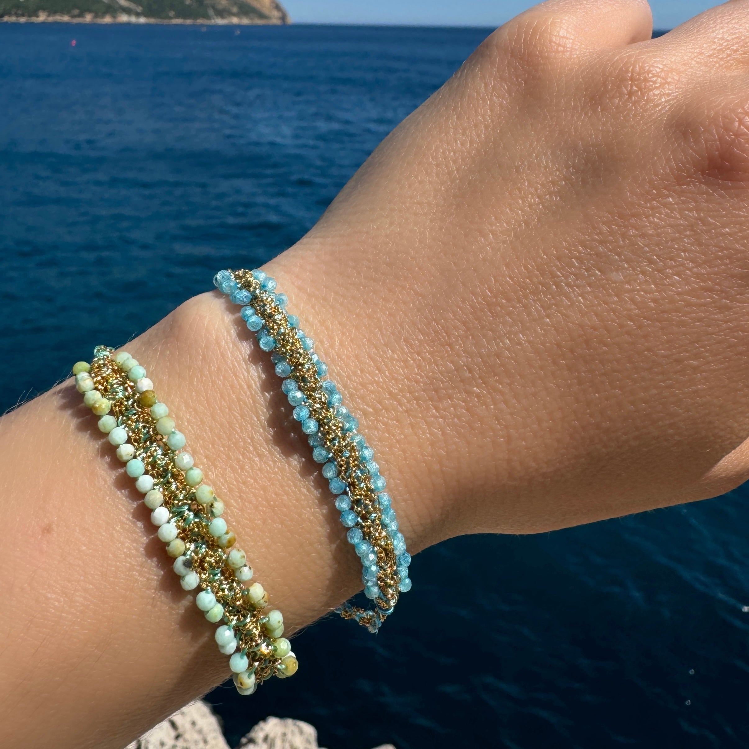 Bracelet « Pierres vert d’eau »