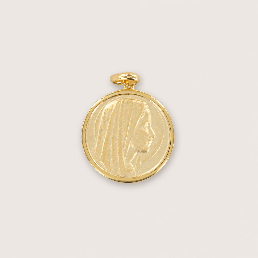 Pendentif "Médaille Vierge" plaqué or