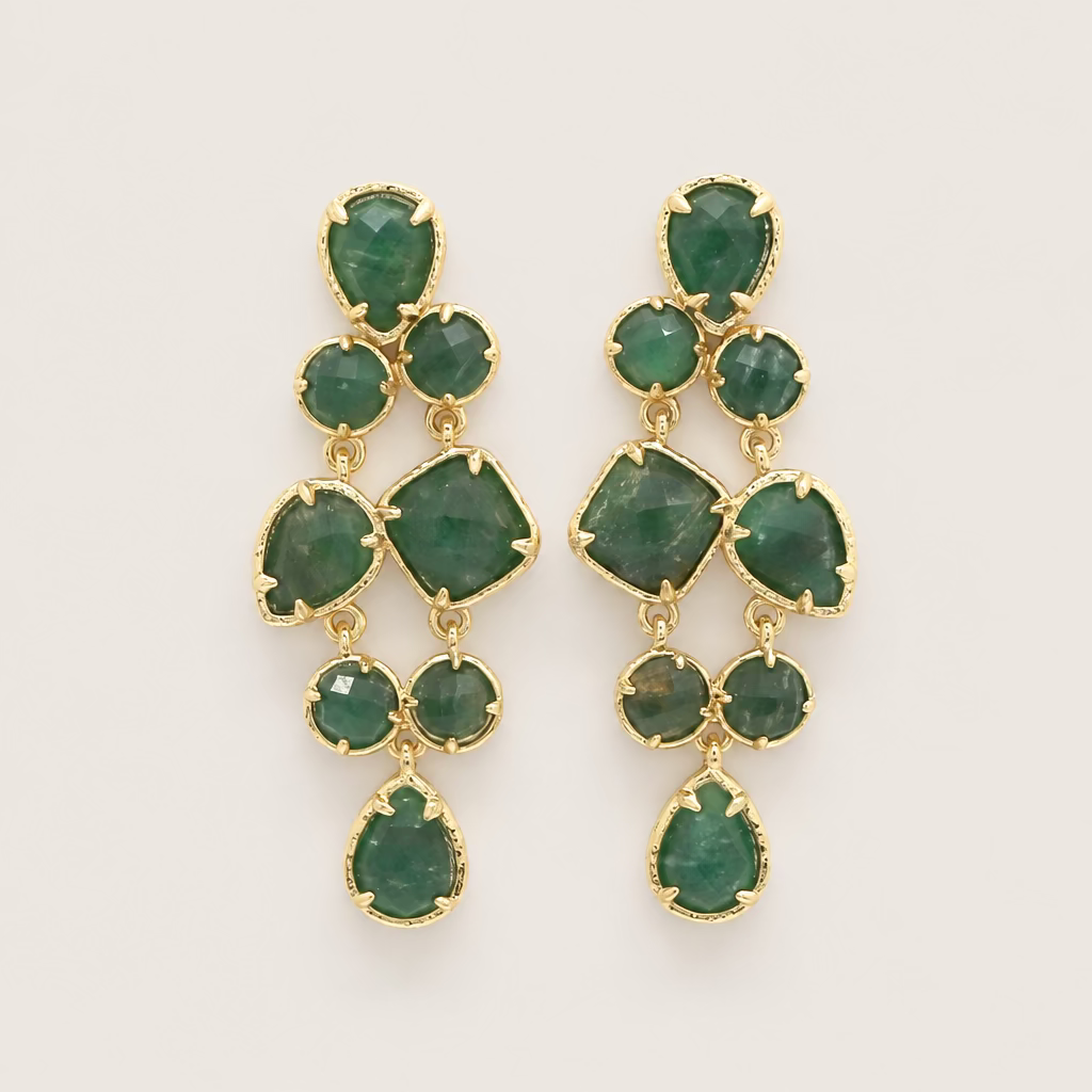 Boucles d’oreilles « 8 pierres »
