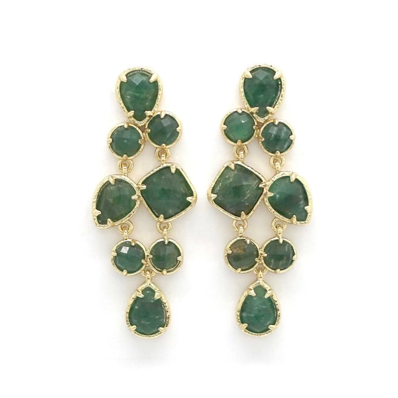 Boucles d’oreilles « 8 pierres »