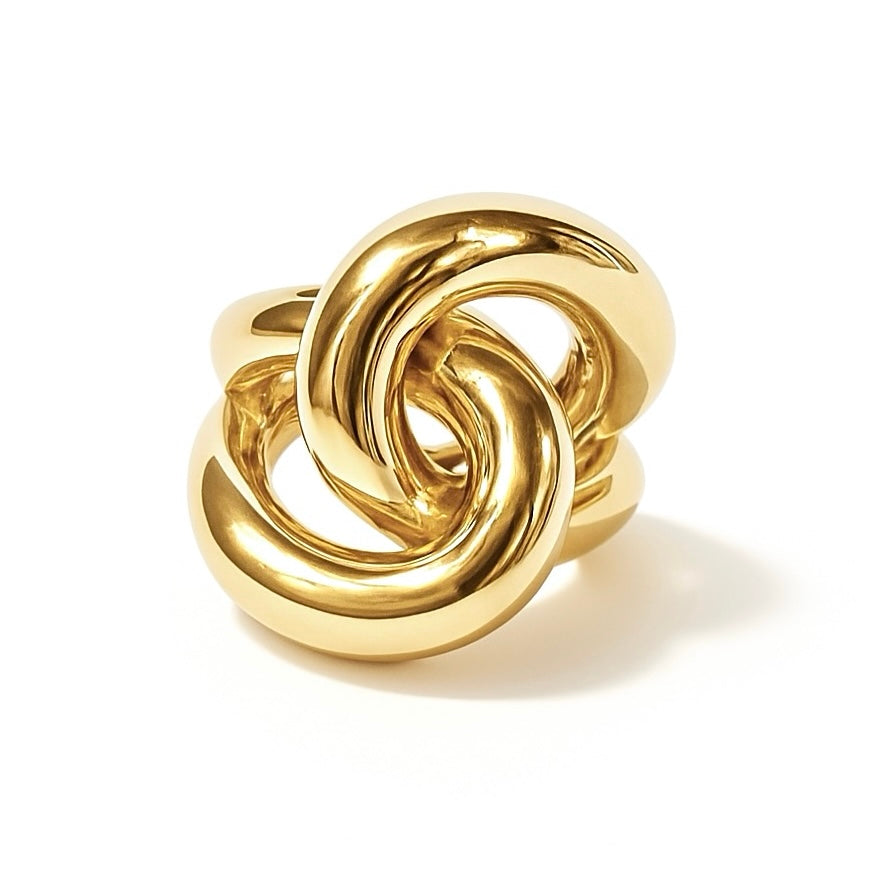 Bague “Entrelacés” plaqué or