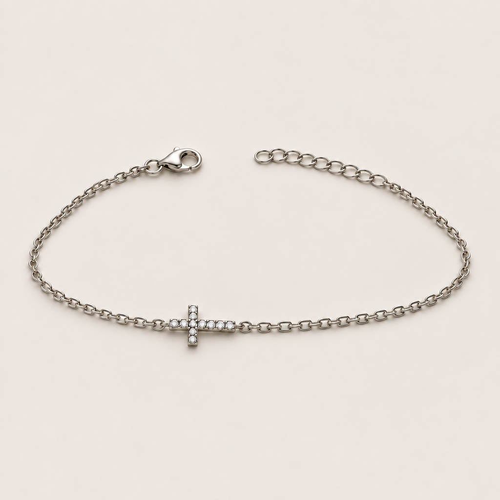 Bracelet « Mini croix » argent 925