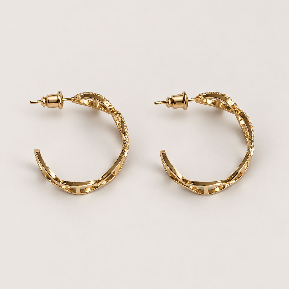 Boucles d’oreilles « Créoles maillons ovales »