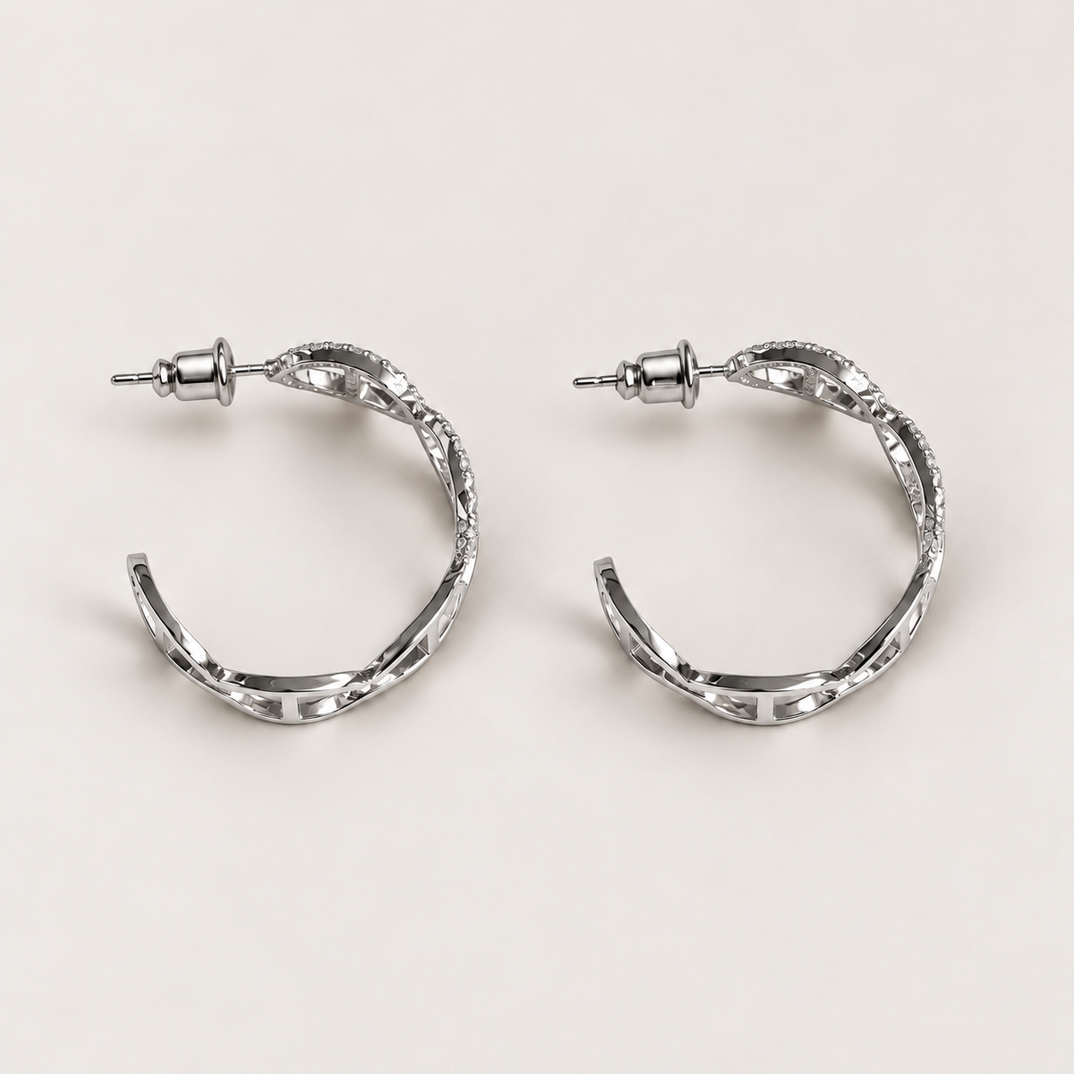 Boucles d’oreilles « Créoles maillons ovales »