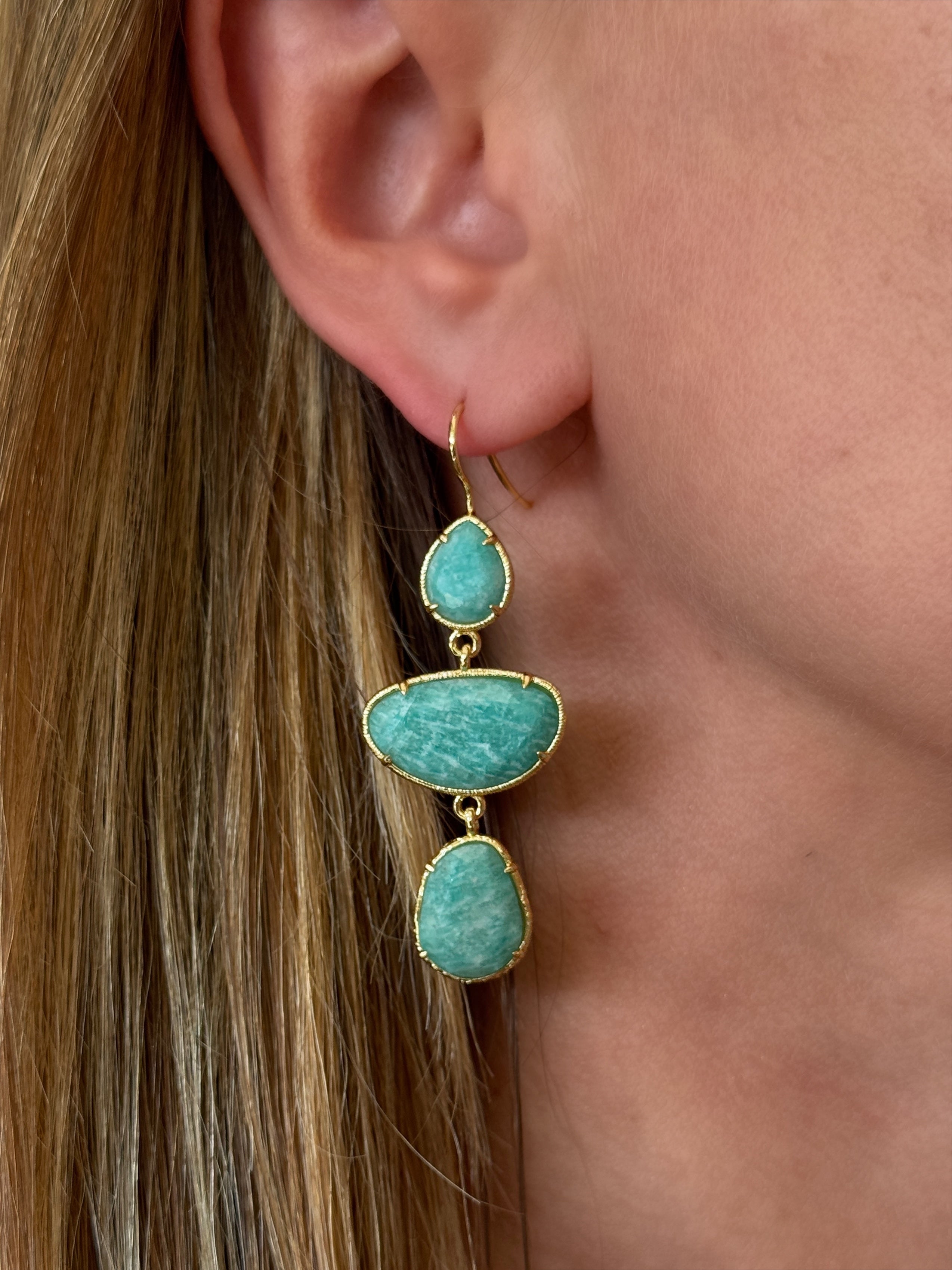 Boucles d'oreilles "Amazonite Naturelle"