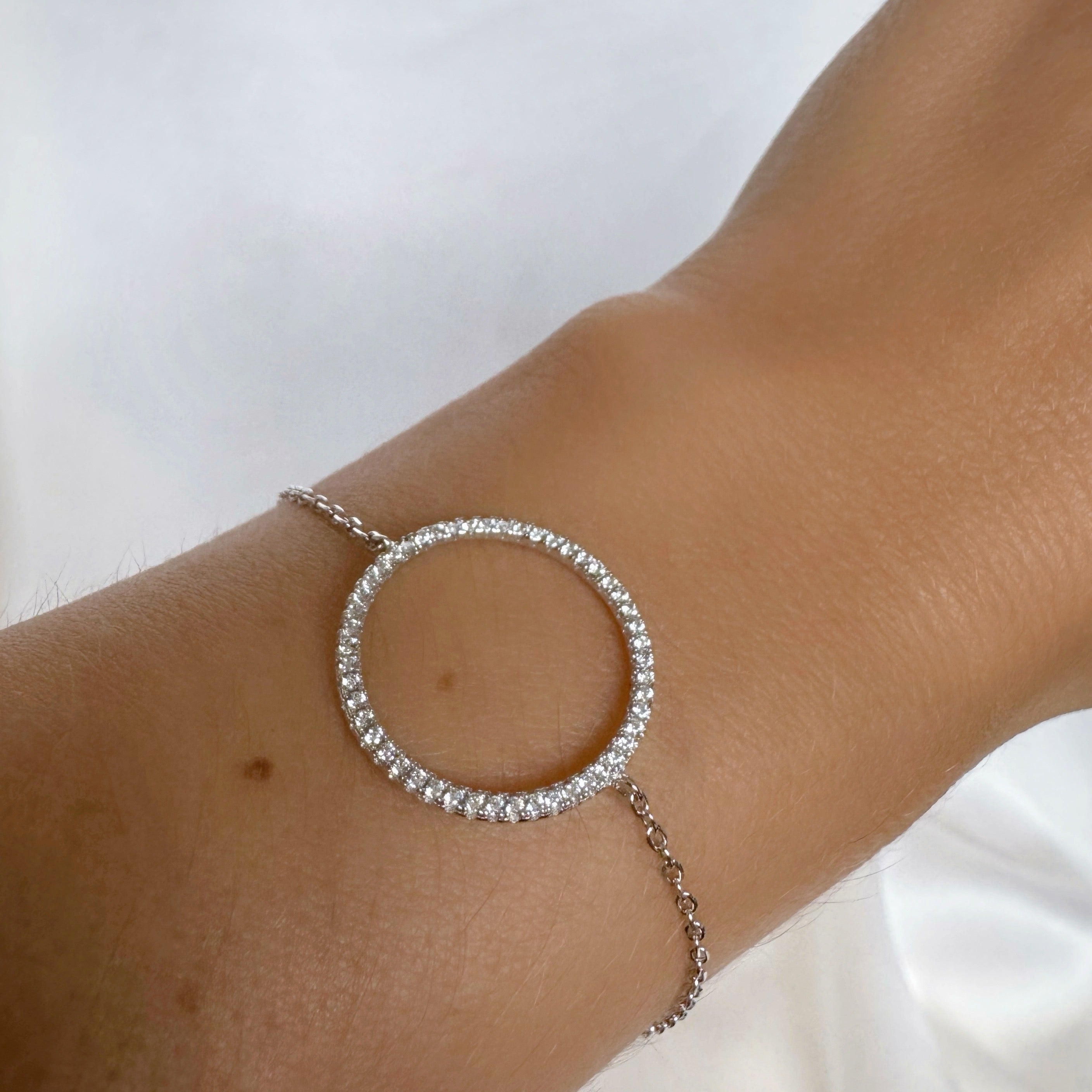 Bracelet « Grand anneau serti » argent 925