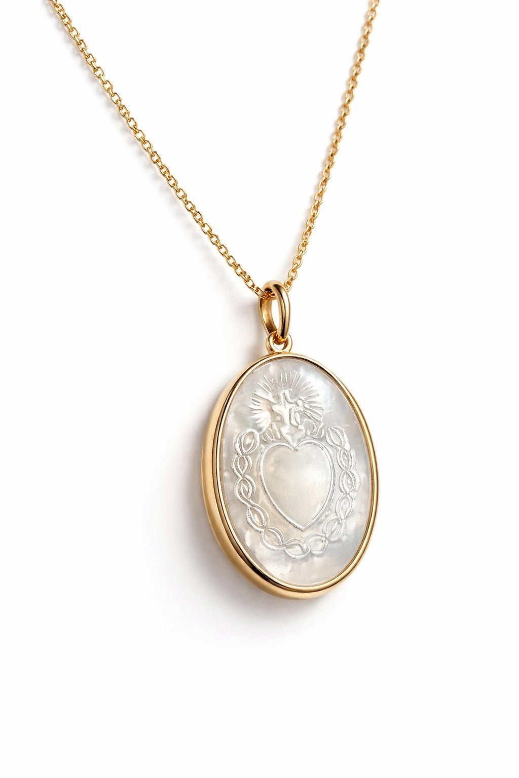 Collier "Sacré coeur de Jésus" plaqué or