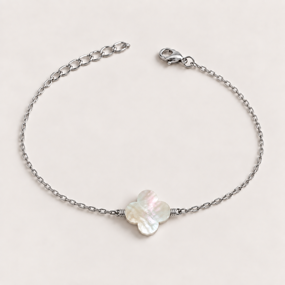bracelet "Trèfle en nacre" argent 925