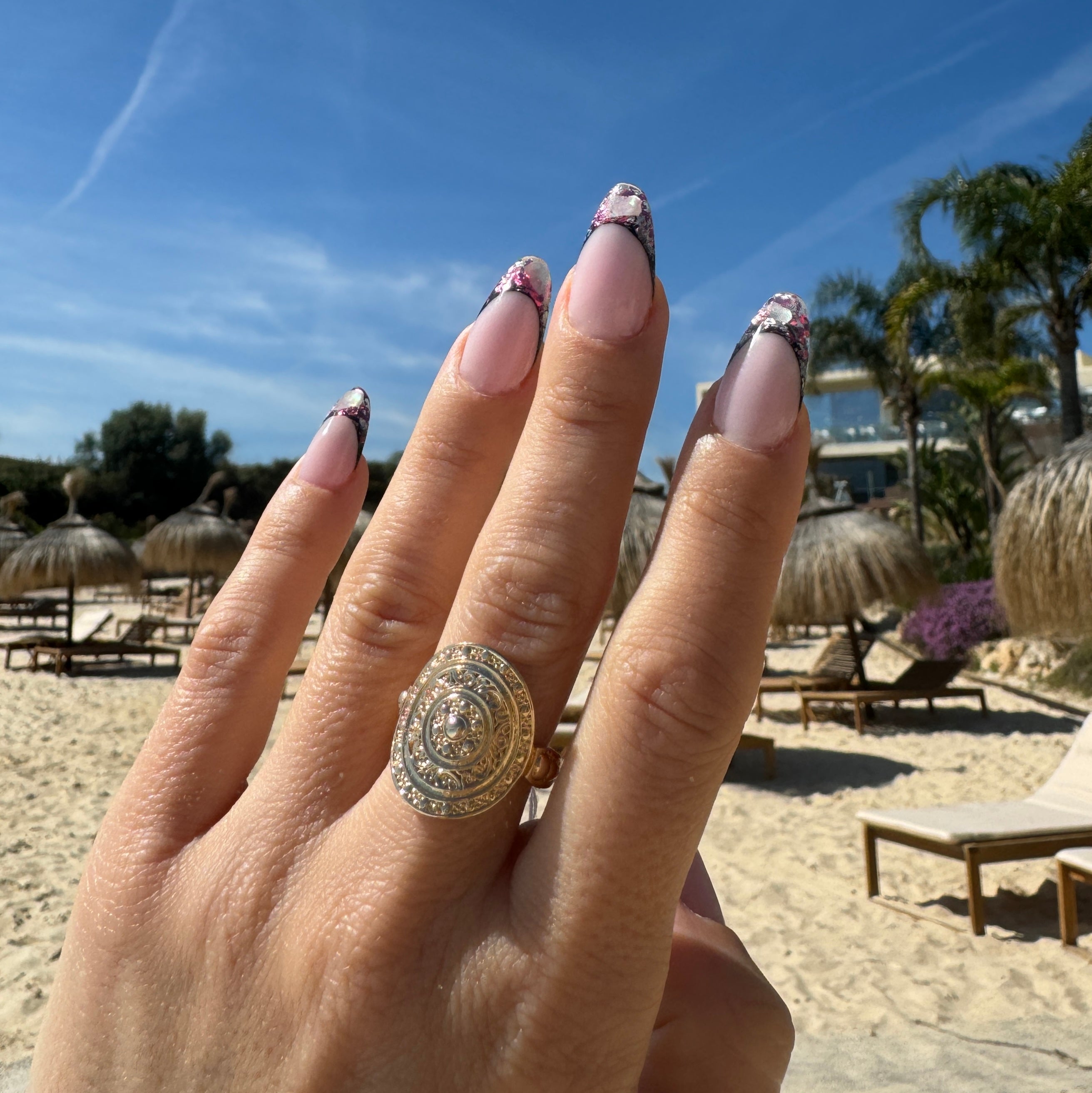 Gold-plated “Medal” ring