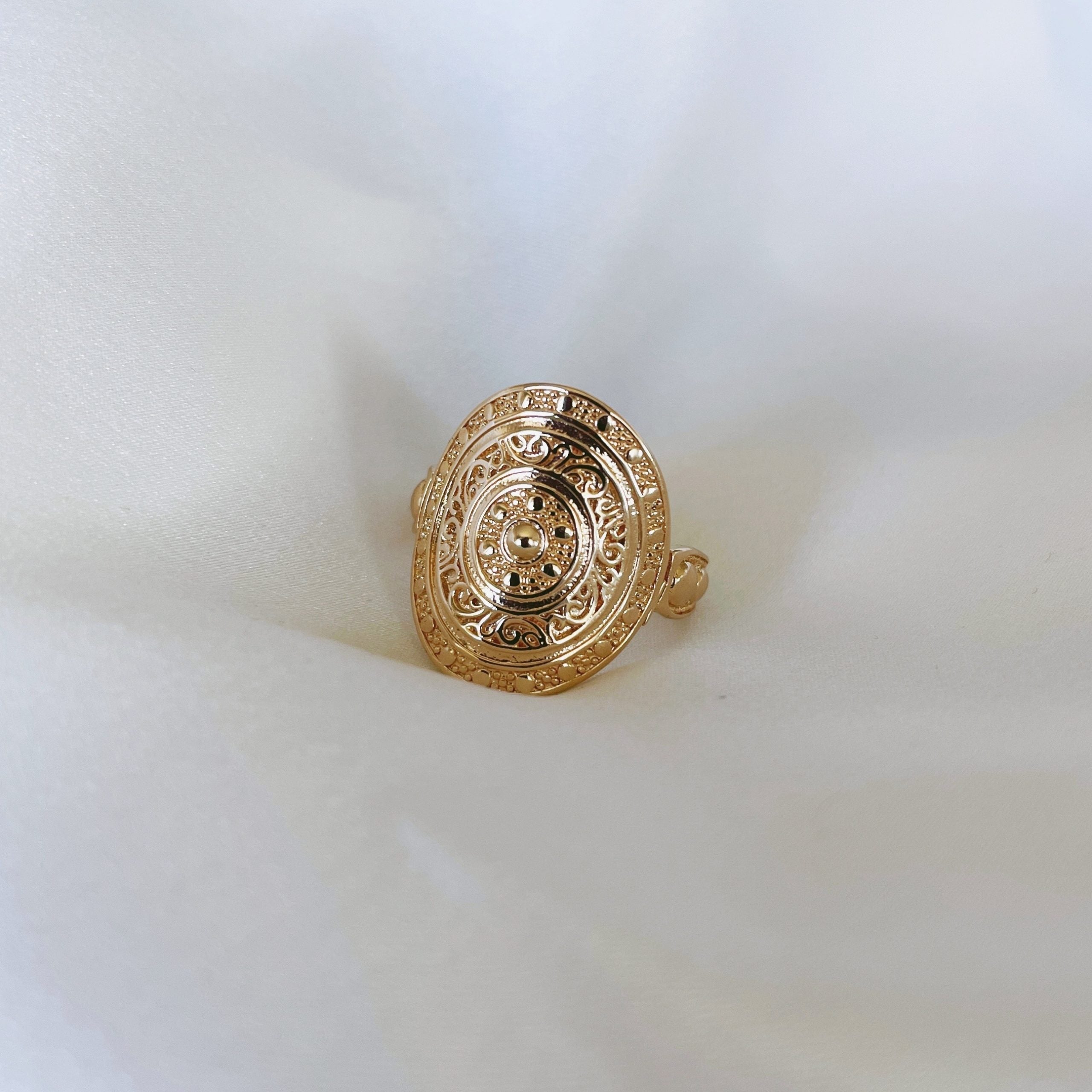 Bague “Médaille” plaqué or