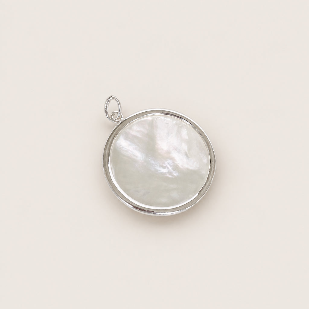 925 silver “Mother-of-pearl medallion” pendant