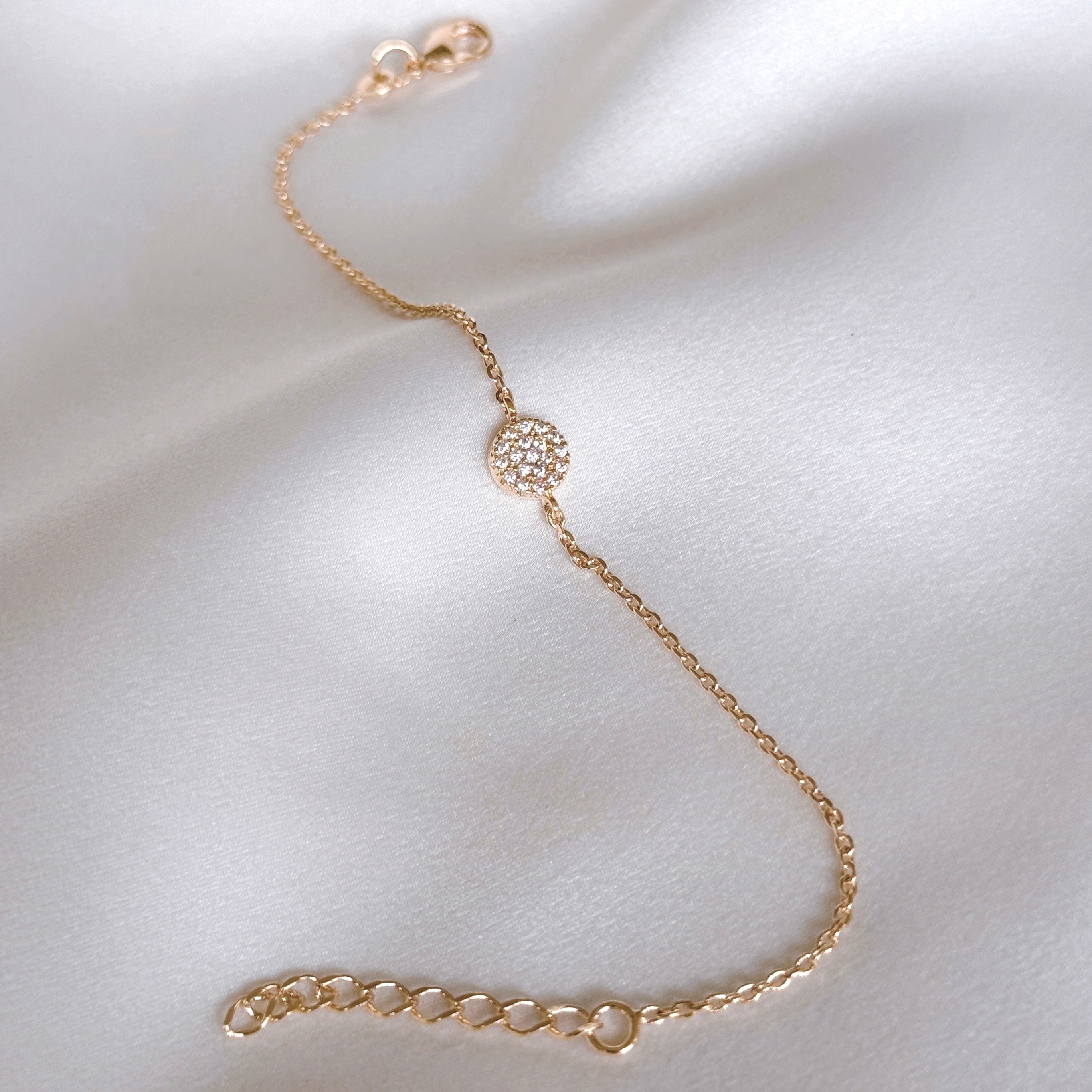 Gold-plated “Crimped Pastille” bracelet