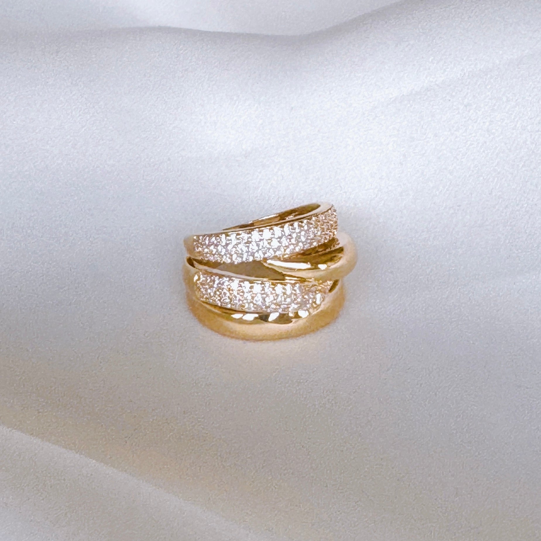 Gold-plated “Tourbillon” ring