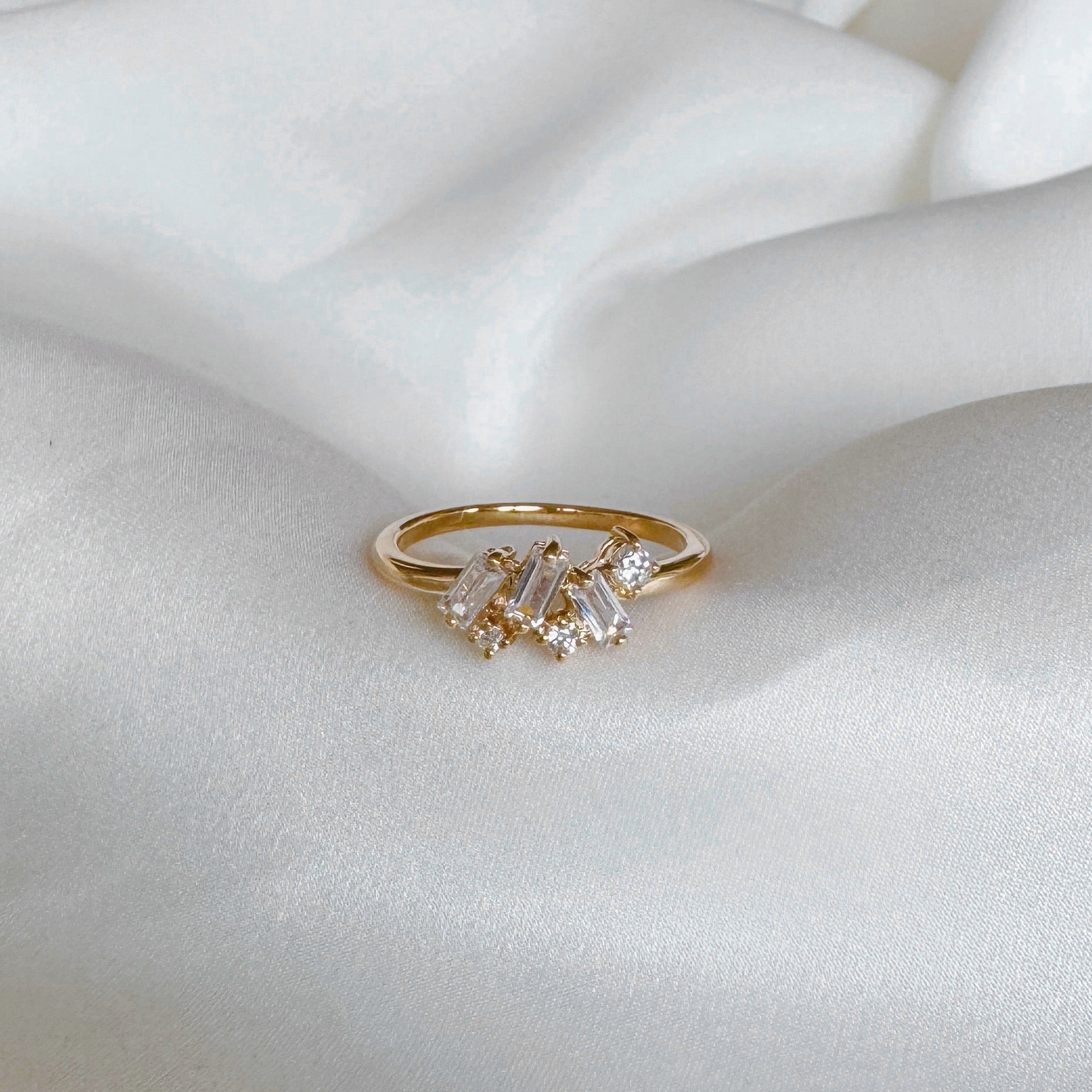 Gold-plated “Comet” ring