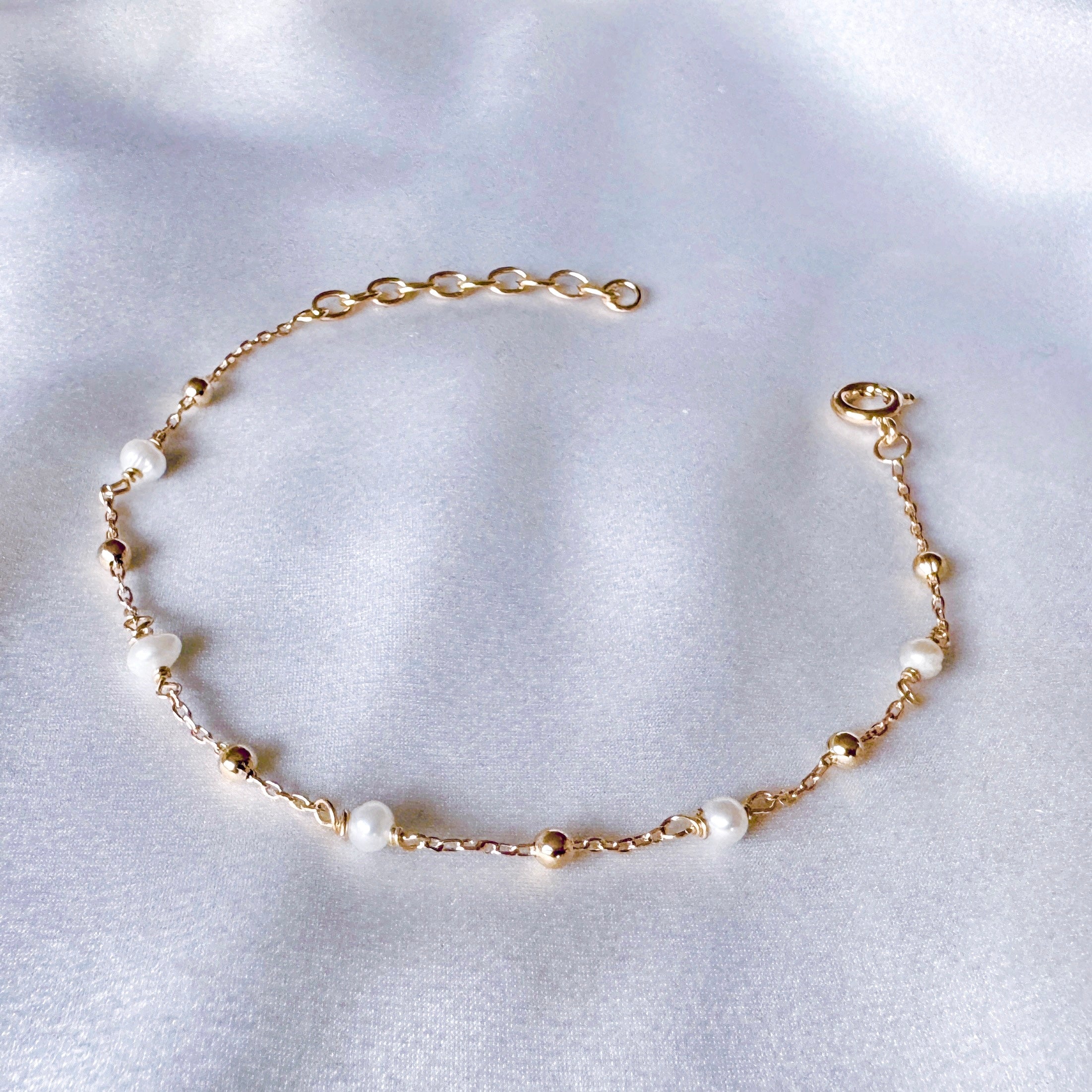 Bracelet "Perles" plaqué or
