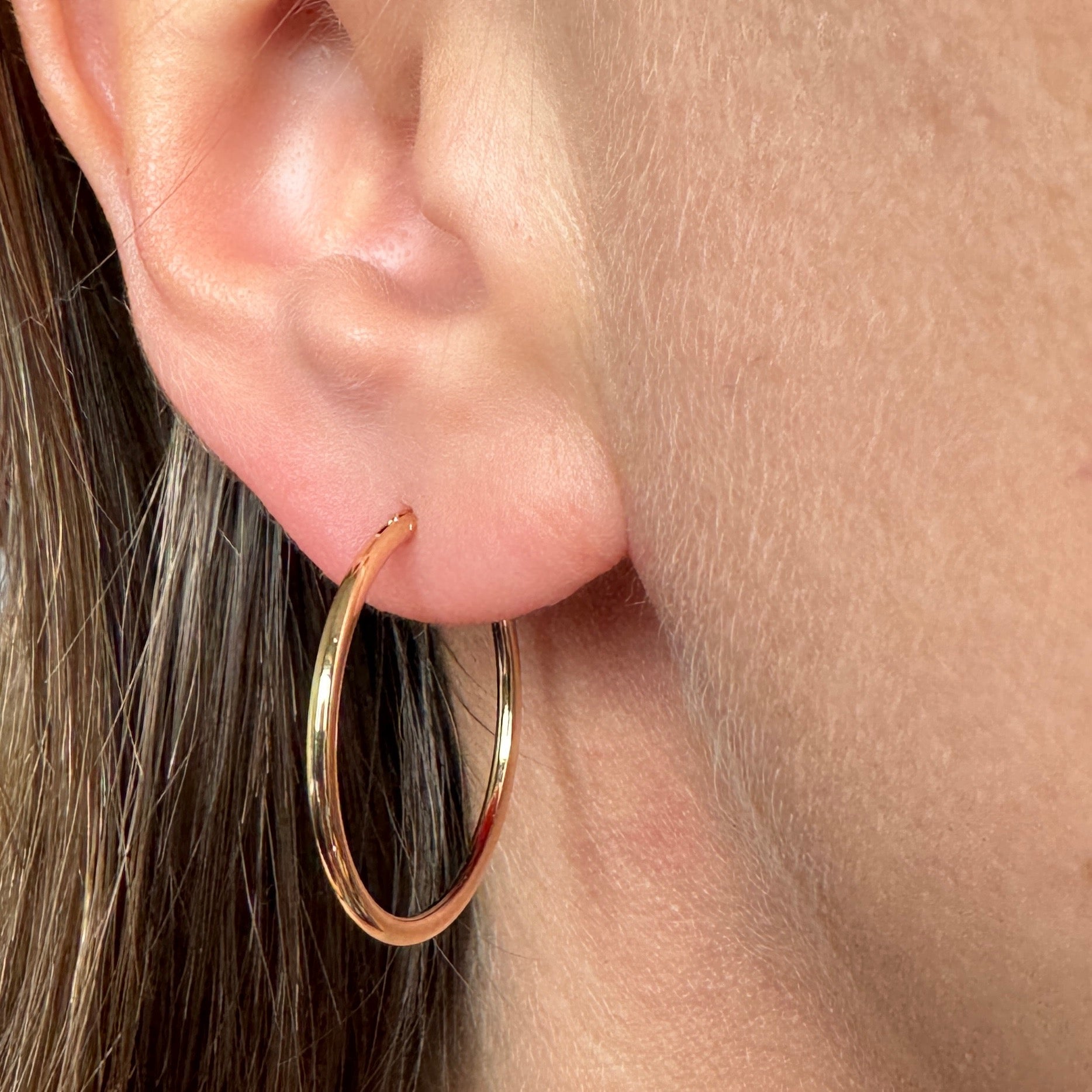 Boucles d'oreilles "Créoles 2 cm" plaqué or