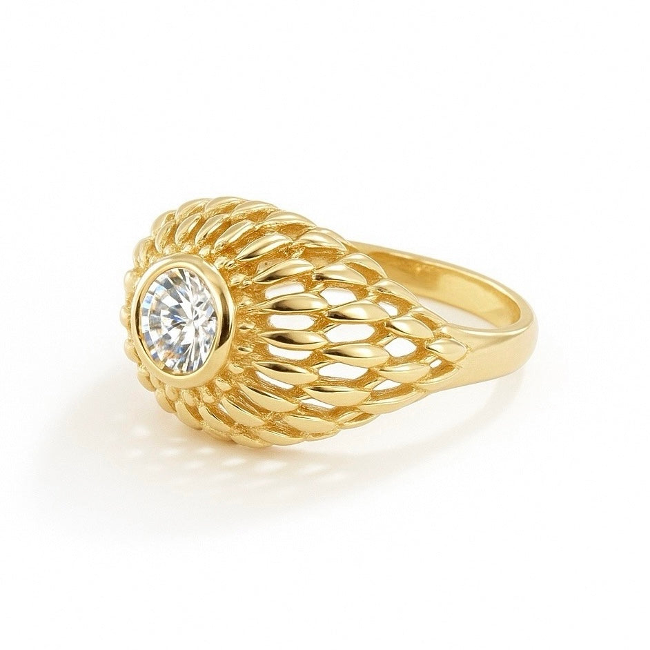 Bague « Astrid » plaqué or