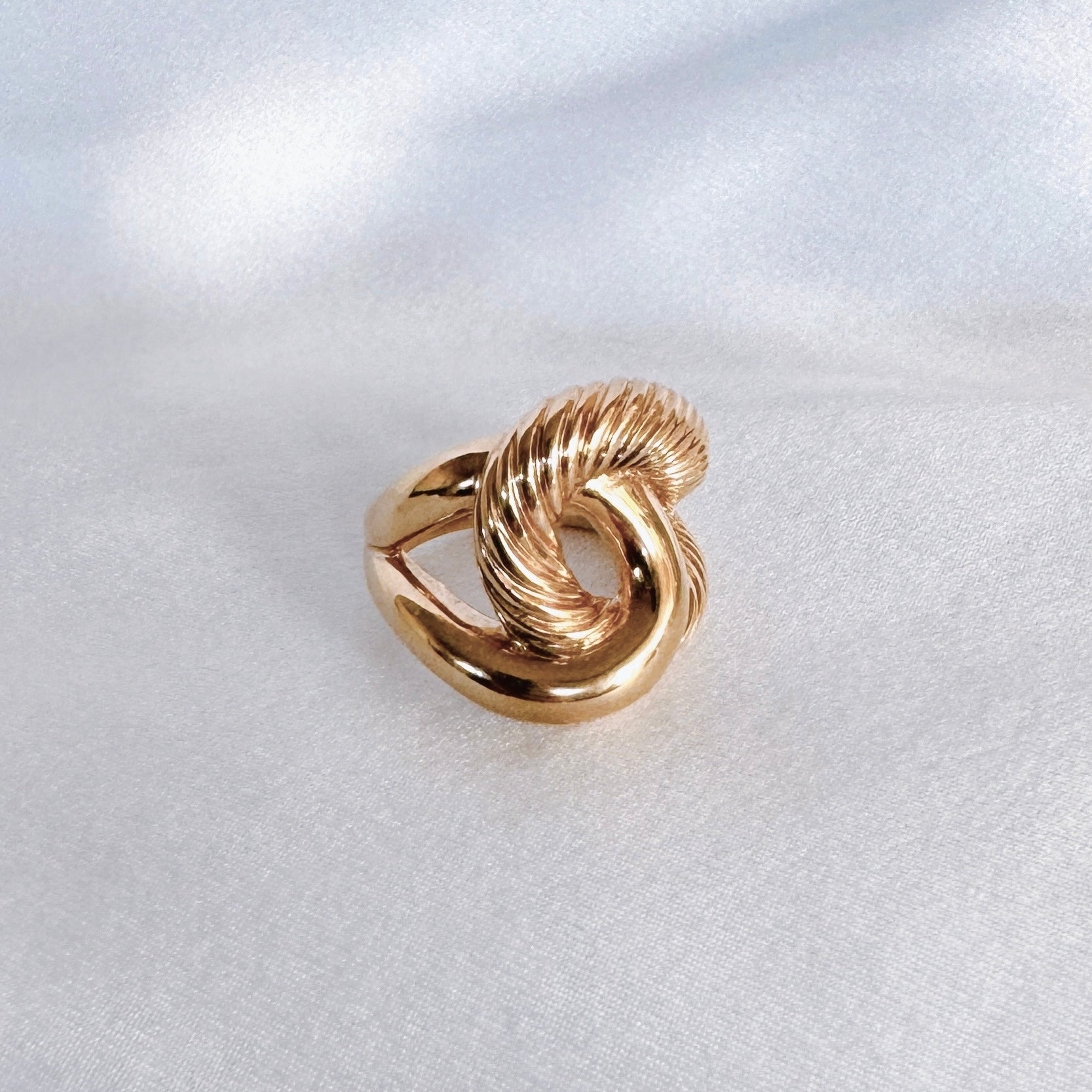 Gold-plated “Intertwined braided” ring