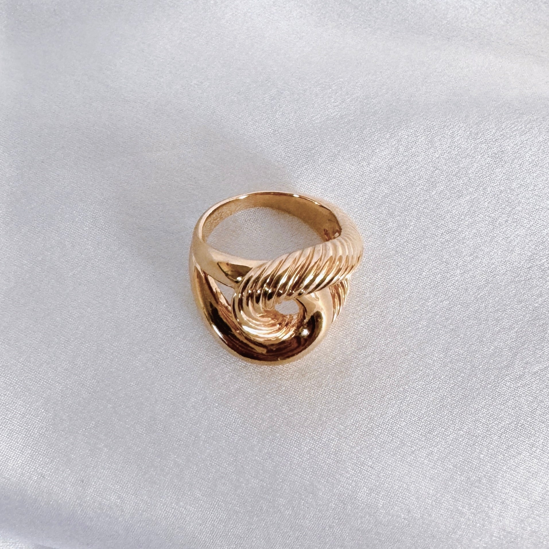 Gold-plated “Intertwined braided” ring