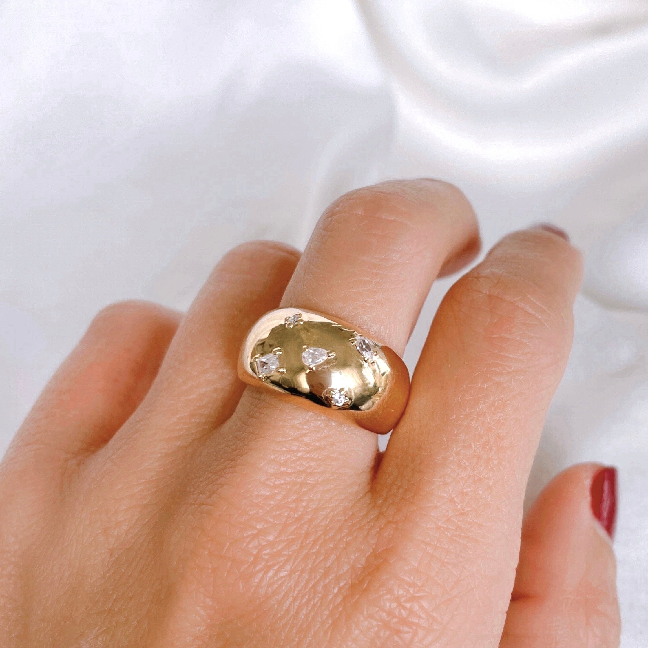 Gold-plated “Milky Way” ring
