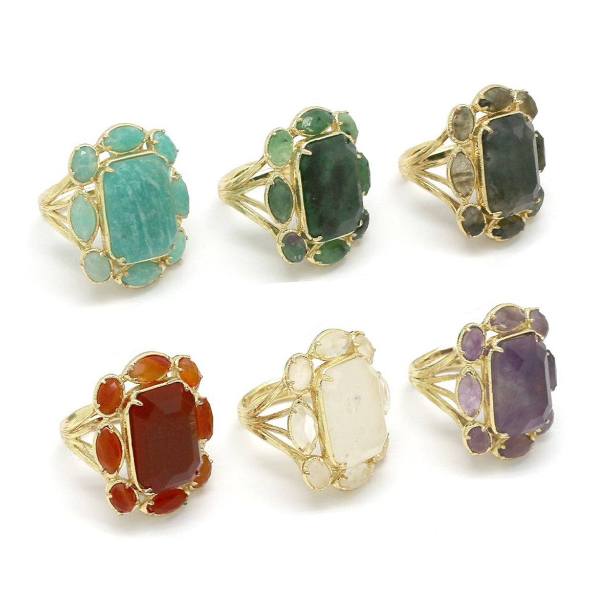 Bague réglable "Pierre fine"